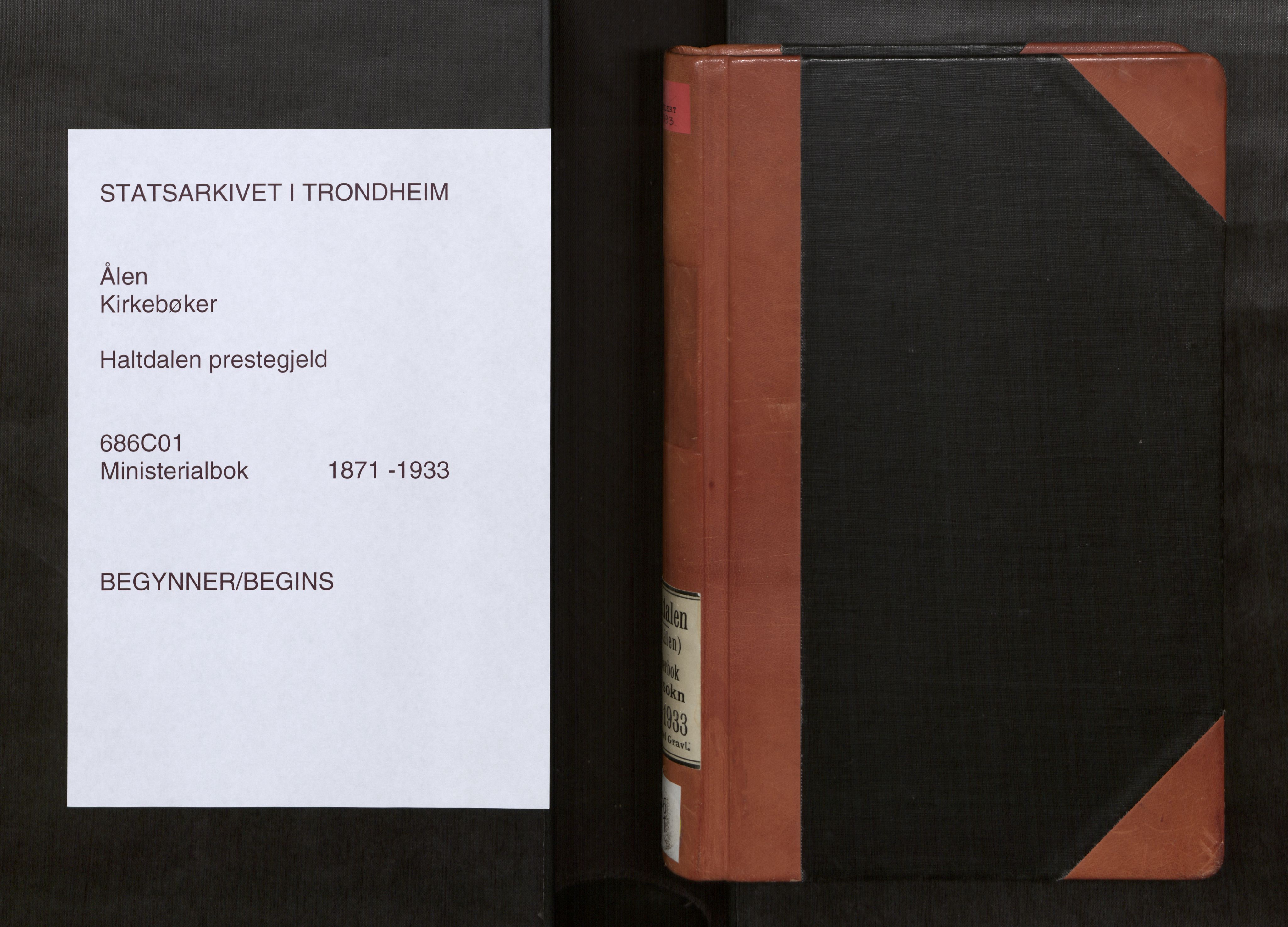 Ministerialprotokoller, klokkerbøker og fødselsregistre - Sør-Trøndelag, AV/SAT-A-1456/686/L0985: Parish register (copy) no. 686C01, 1871-1933