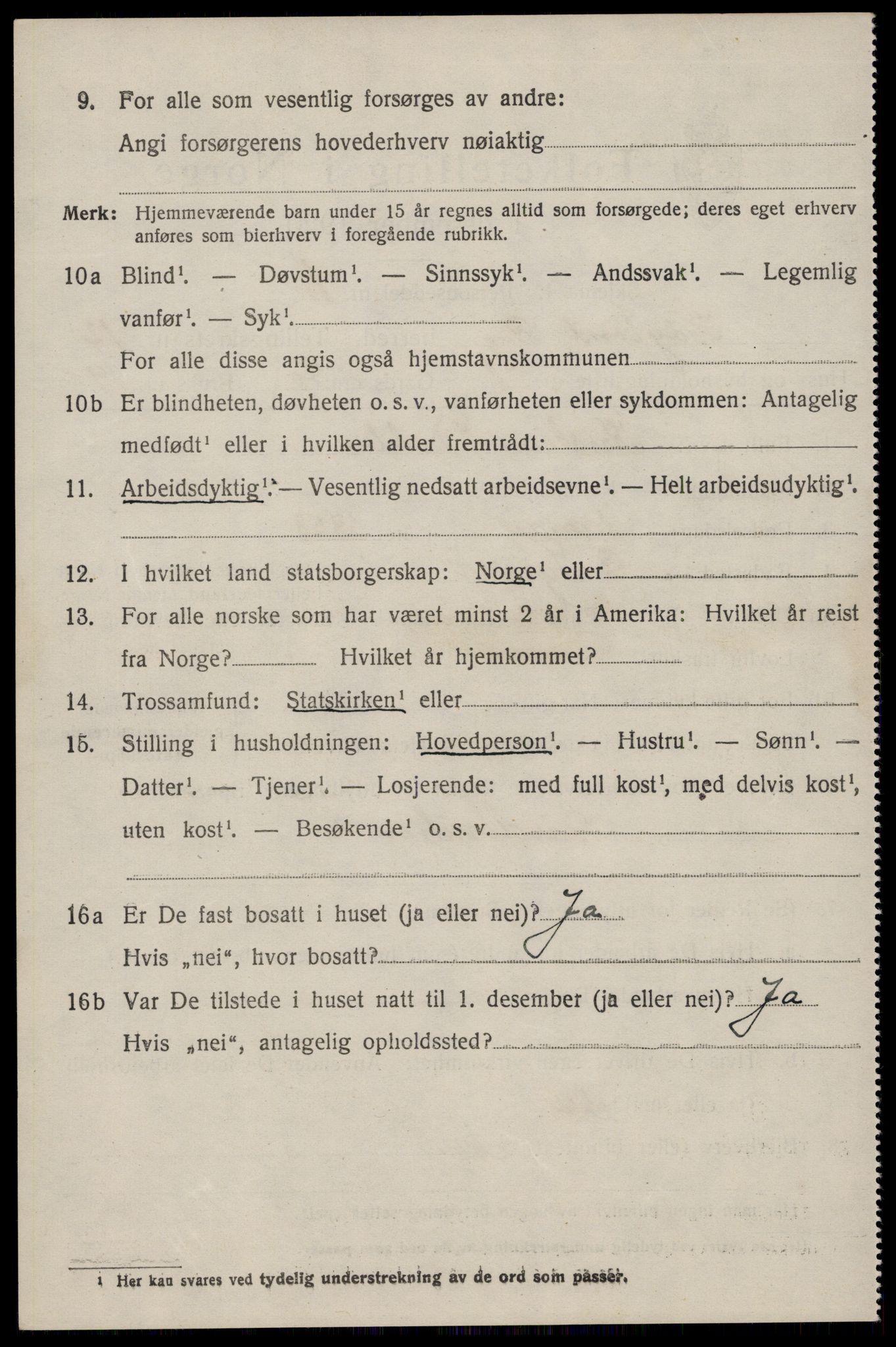 SAST, 1920 census for Høyland, 1920, p. 9315