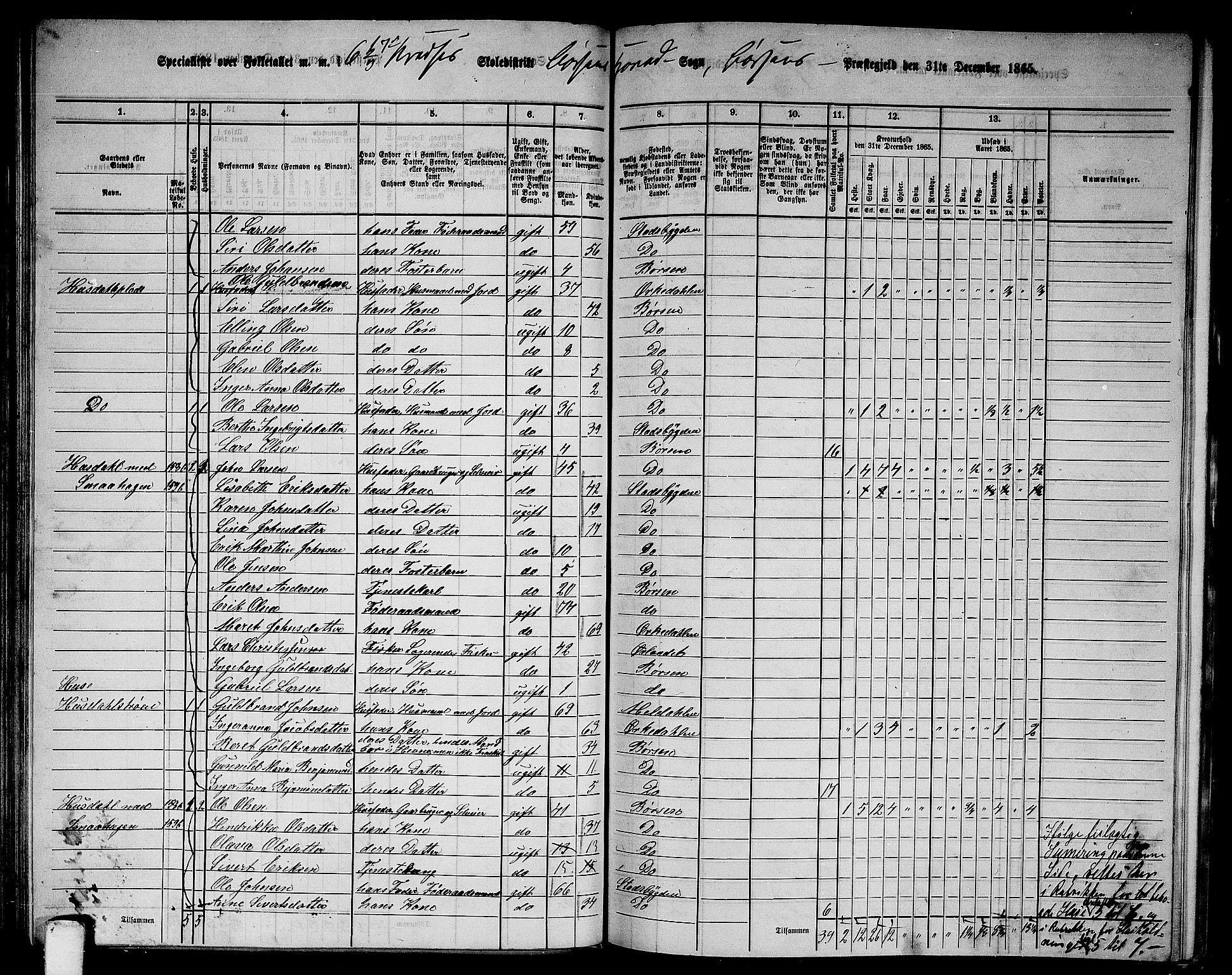 RA, 1865 census for Børsa, 1865, p. 91