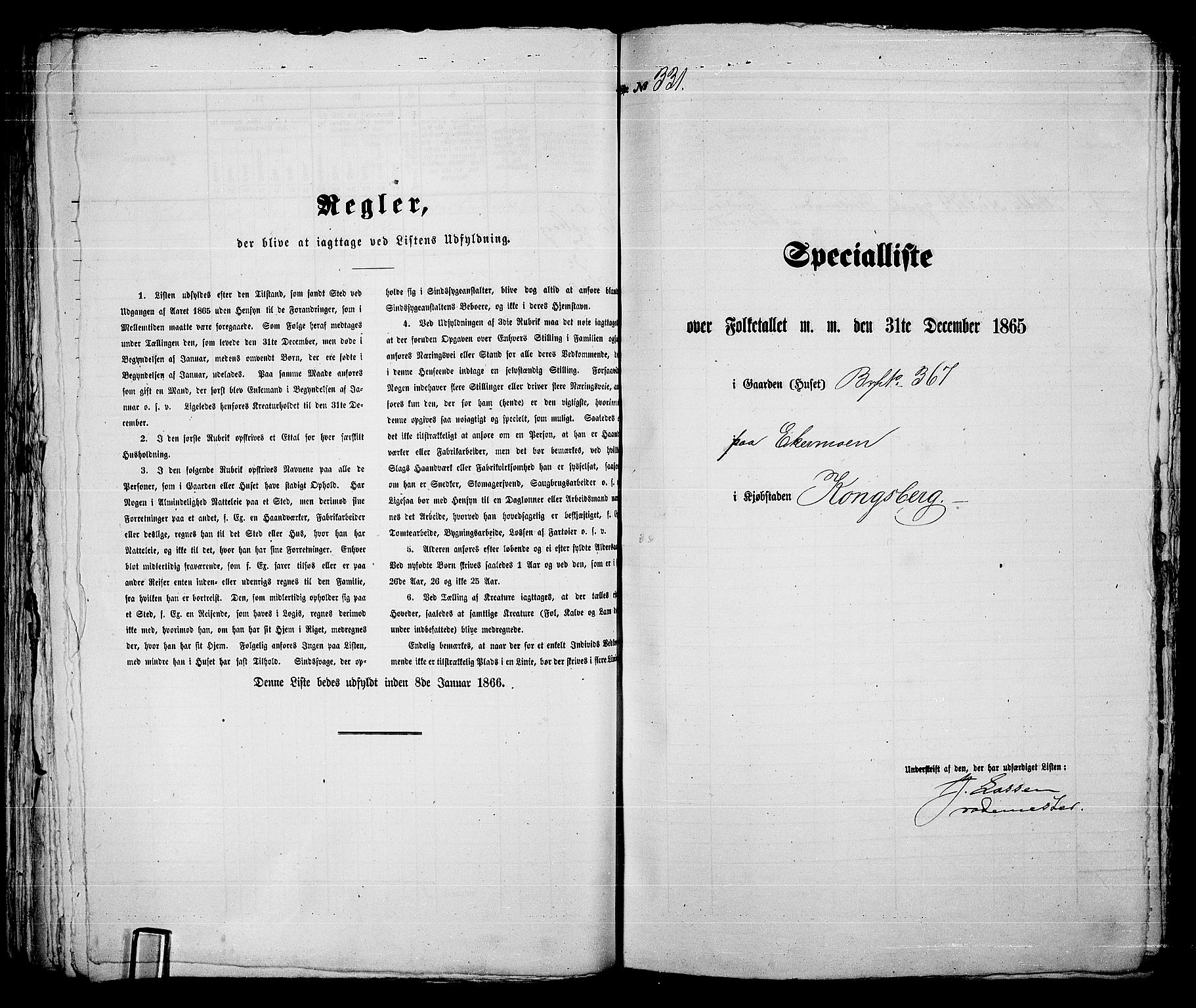 RA, 1865 census for Kongsberg/Kongsberg, 1865, p. 679