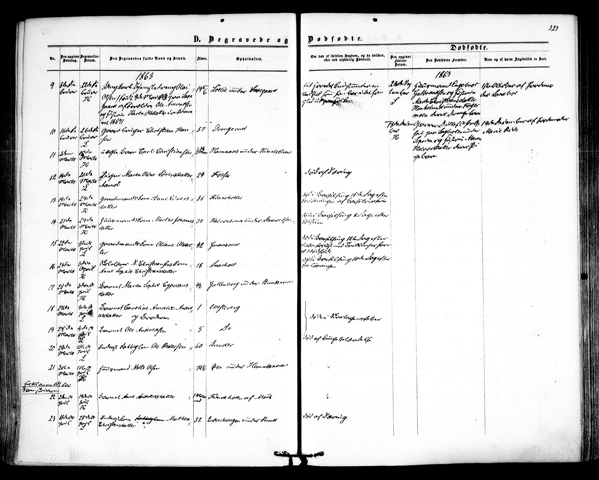 Høland prestekontor Kirkebøker, AV/SAO-A-10346a/F/Fa/L0011: Parish register (official) no. I 11, 1862-1869, p. 323