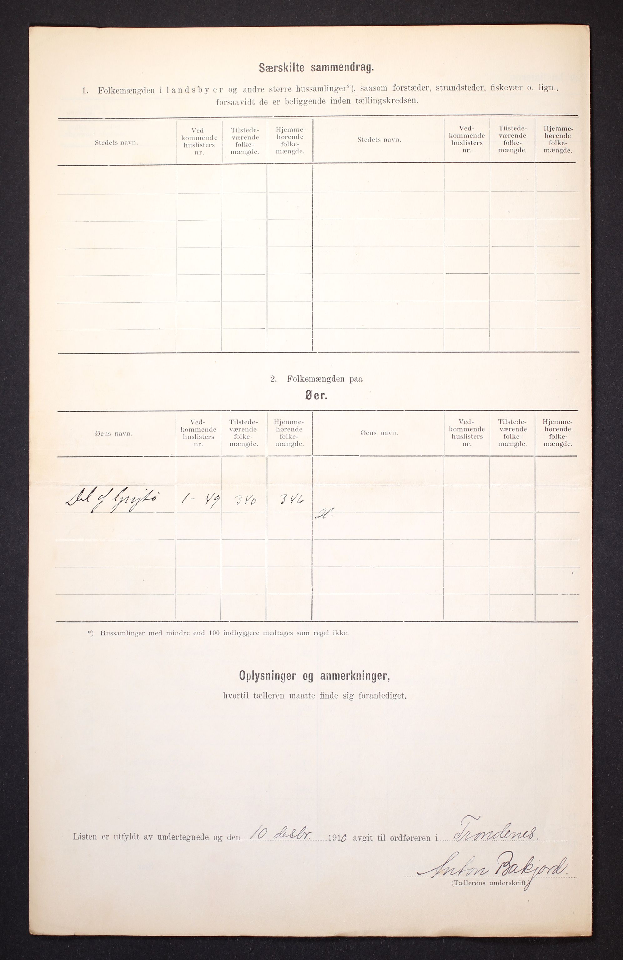 RA, 1910 census for Trondenes, 1910, p. 79