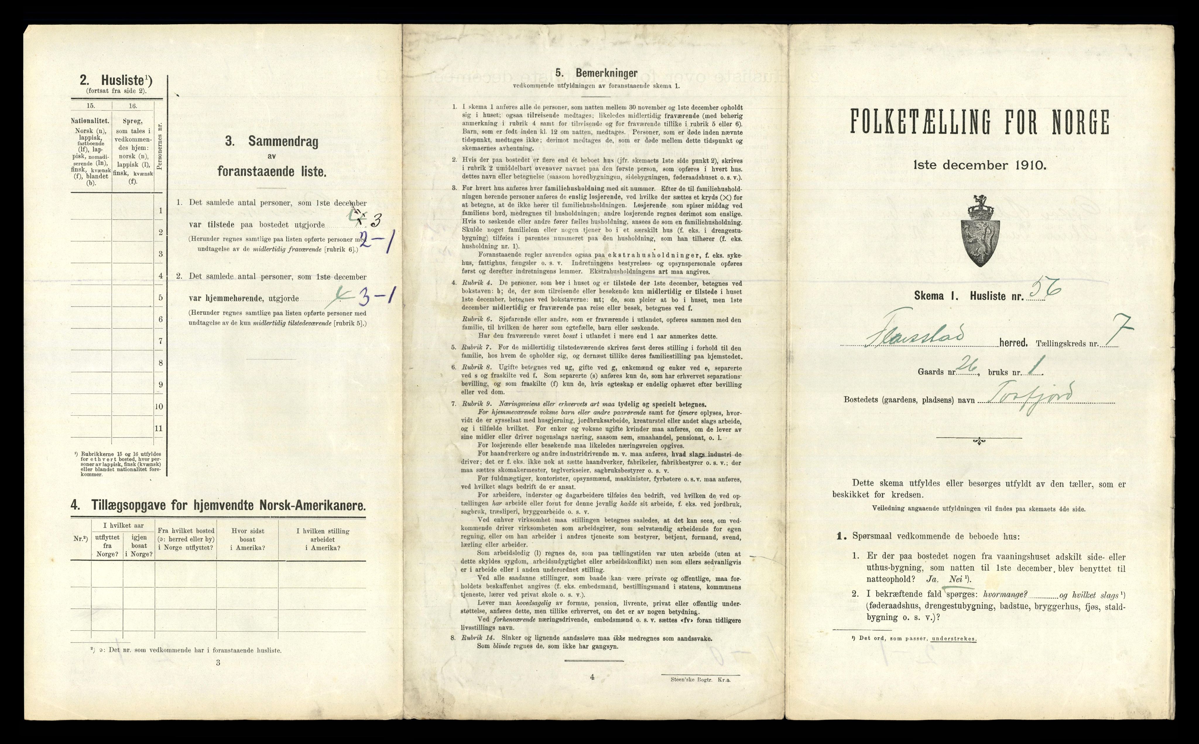 RA, 1910 census for Flakstad, 1910, p. 812