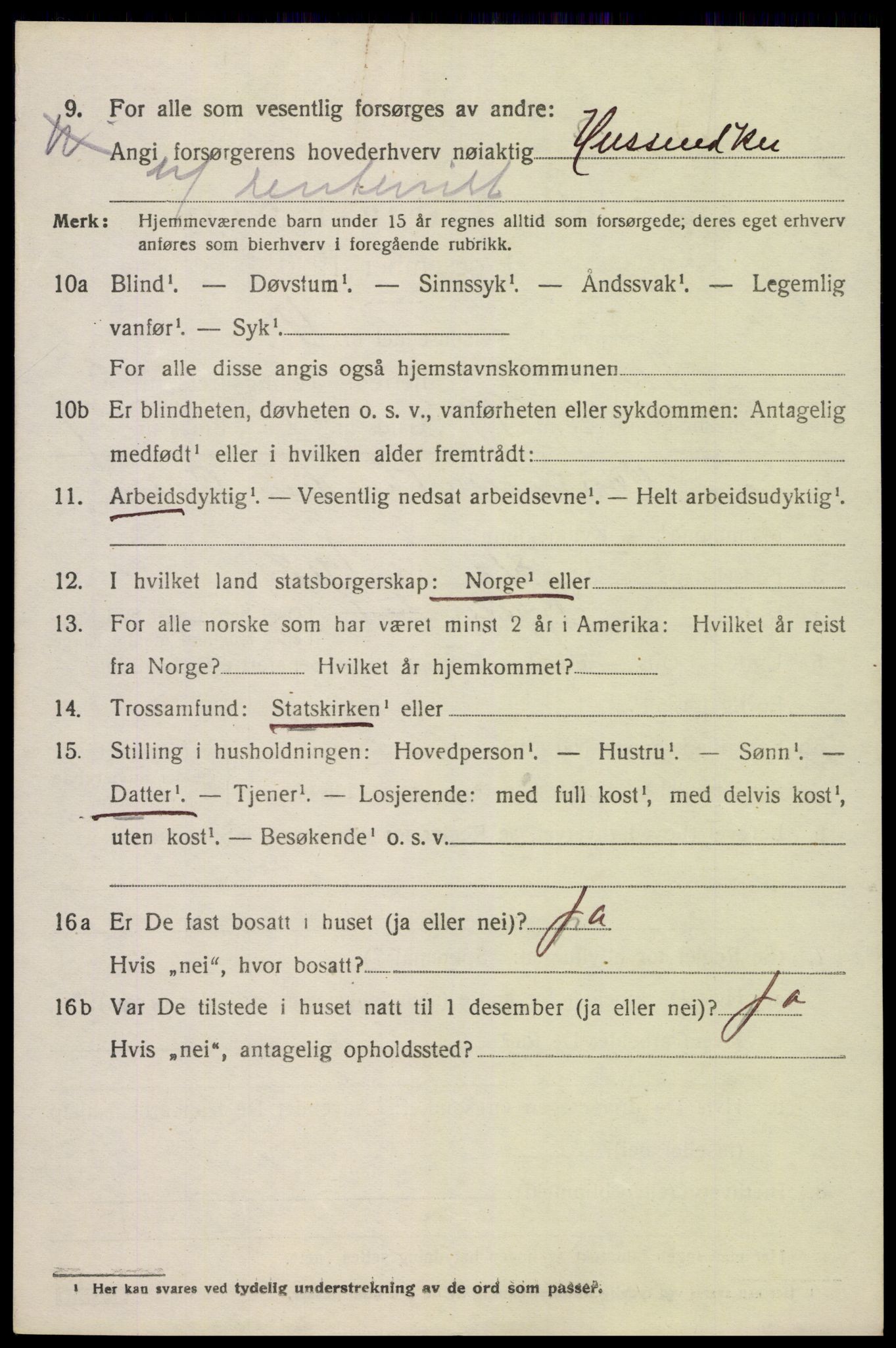 SAK, 1920 census for Tromøy, 1920, p. 3810