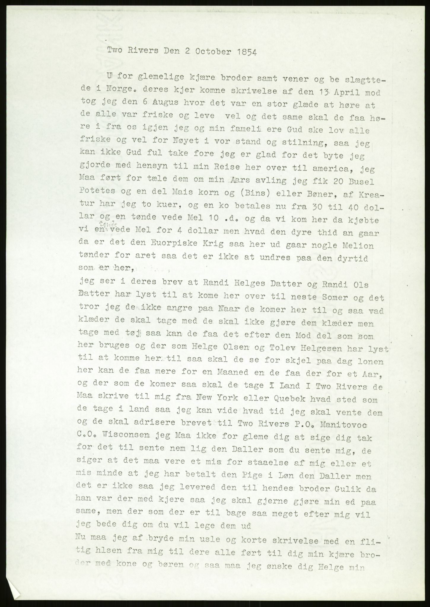 Samlinger til kildeutgivelse, Amerikabrevene, AV/RA-EA-4057/F/L0011: Innlån fra Oppland: Bræin - Knudsen, 1838-1914, p. 181