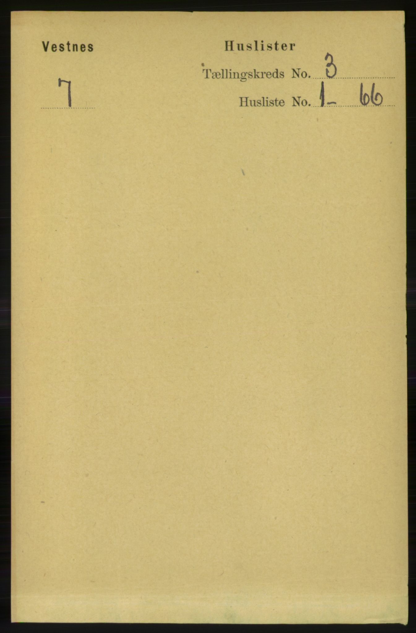 RA, 1891 census for 1535 Vestnes, 1891, p. 807