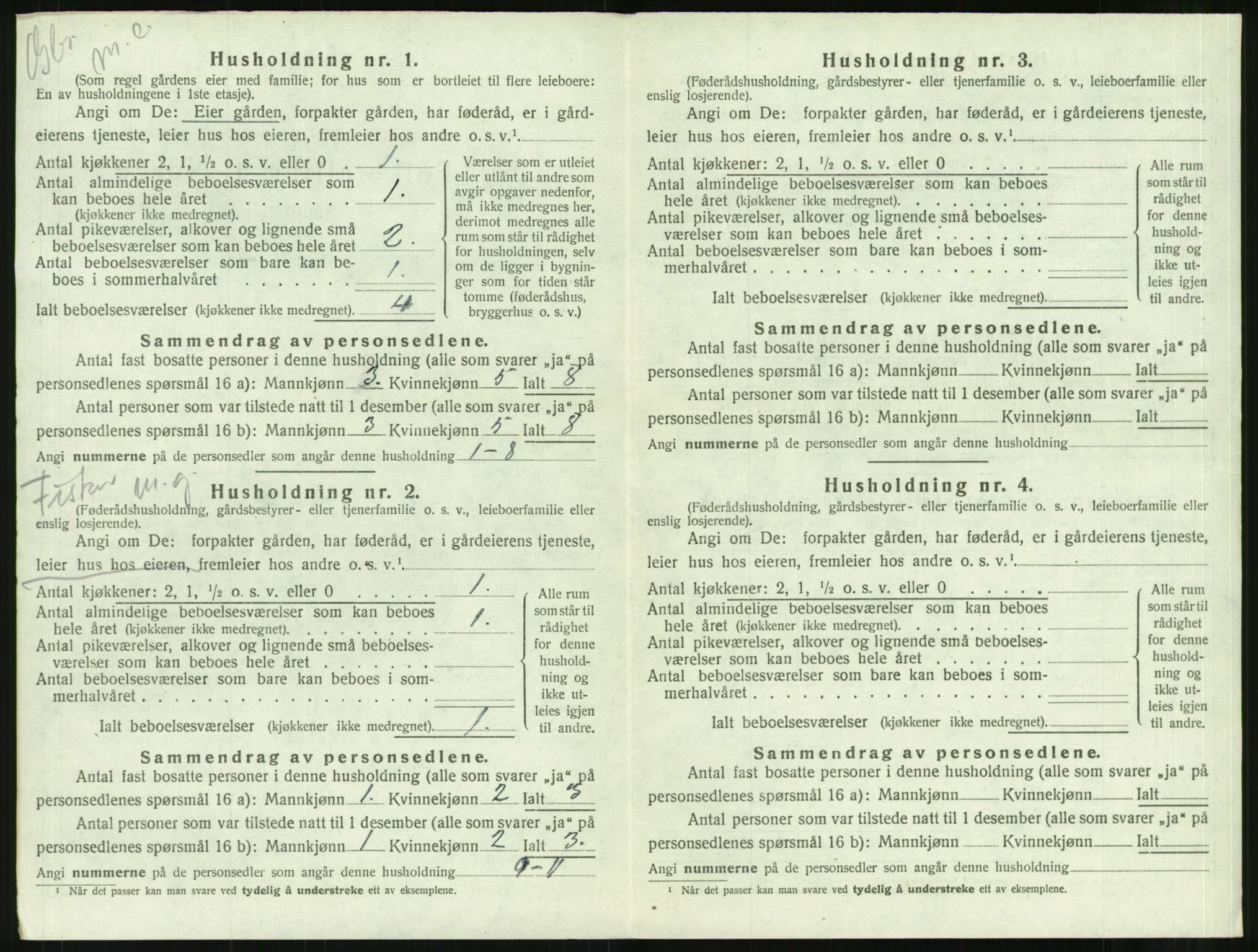 SAT, 1920 census for Borgund, 1920, p. 2135