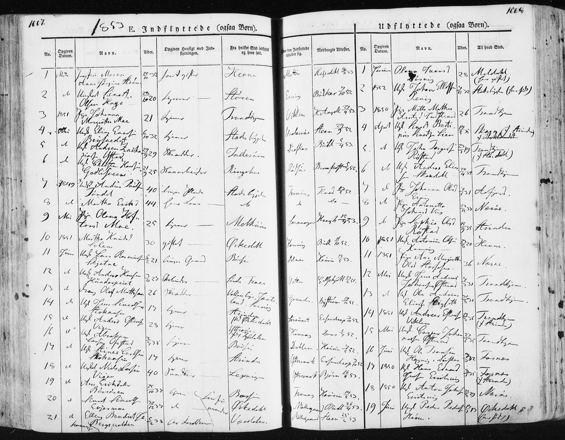Ministerialprotokoller, klokkerbøker og fødselsregistre - Sør-Trøndelag, SAT/A-1456/659/L0736: Parish register (official) no. 659A06, 1842-1856, p. 1007-1008