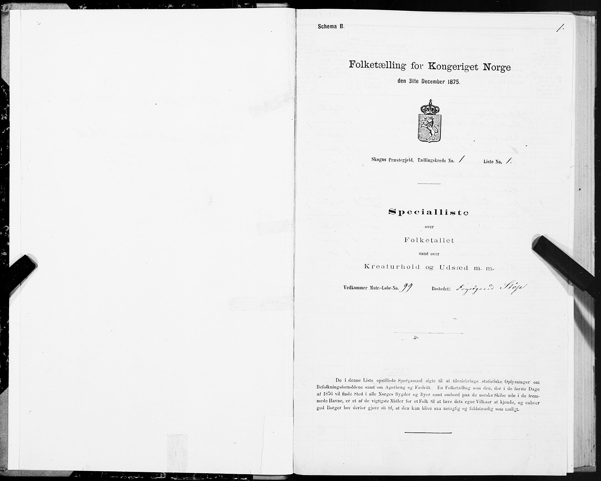 SAT, 1875 census for 1719P Skogn, 1875, p. 1001