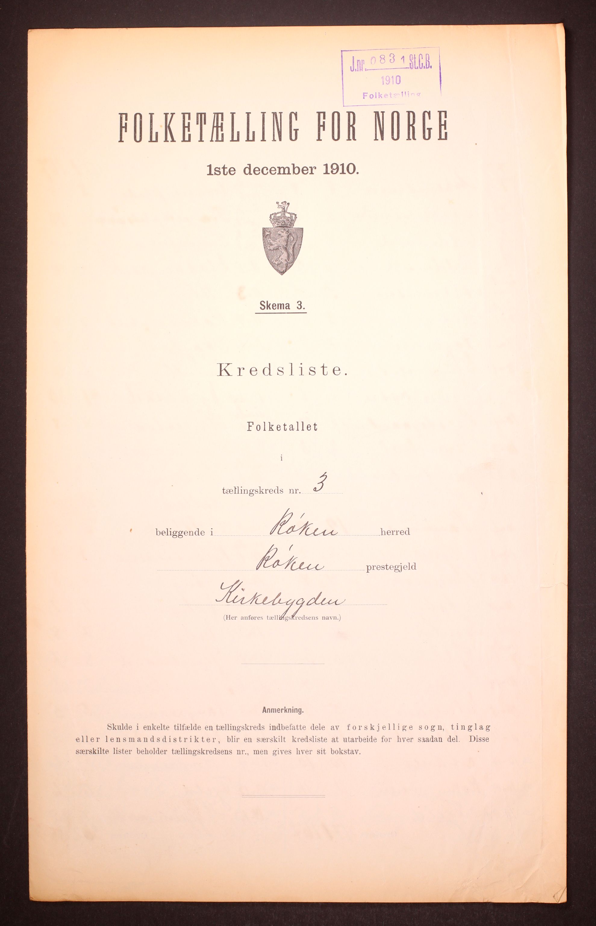 RA, 1910 census for Røyken, 1910, p. 10