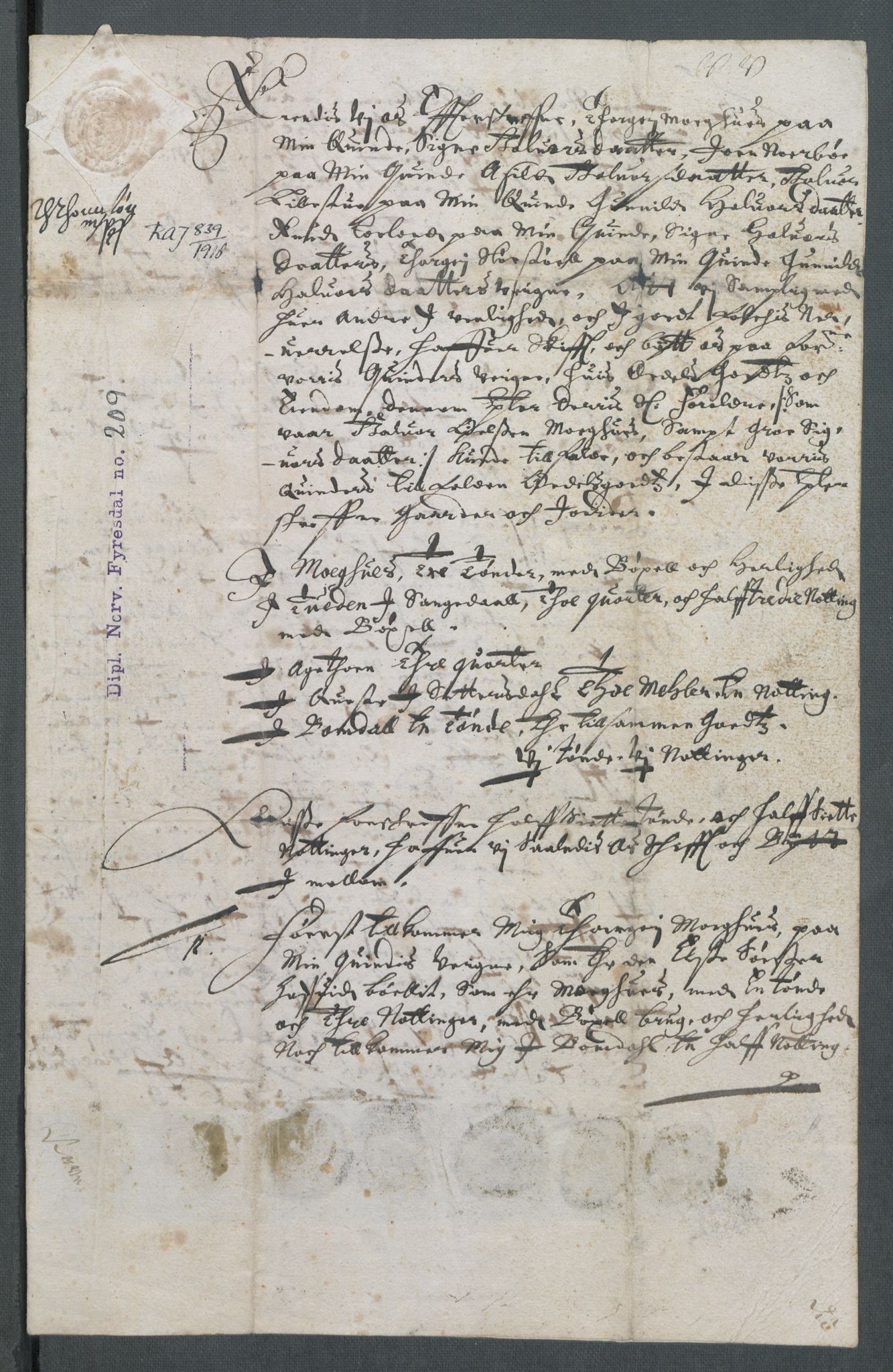 Riksarkivets diplomsamling, AV/RA-EA-5965/F02/L0168: Dokumenter, 1658-1660, p. 103