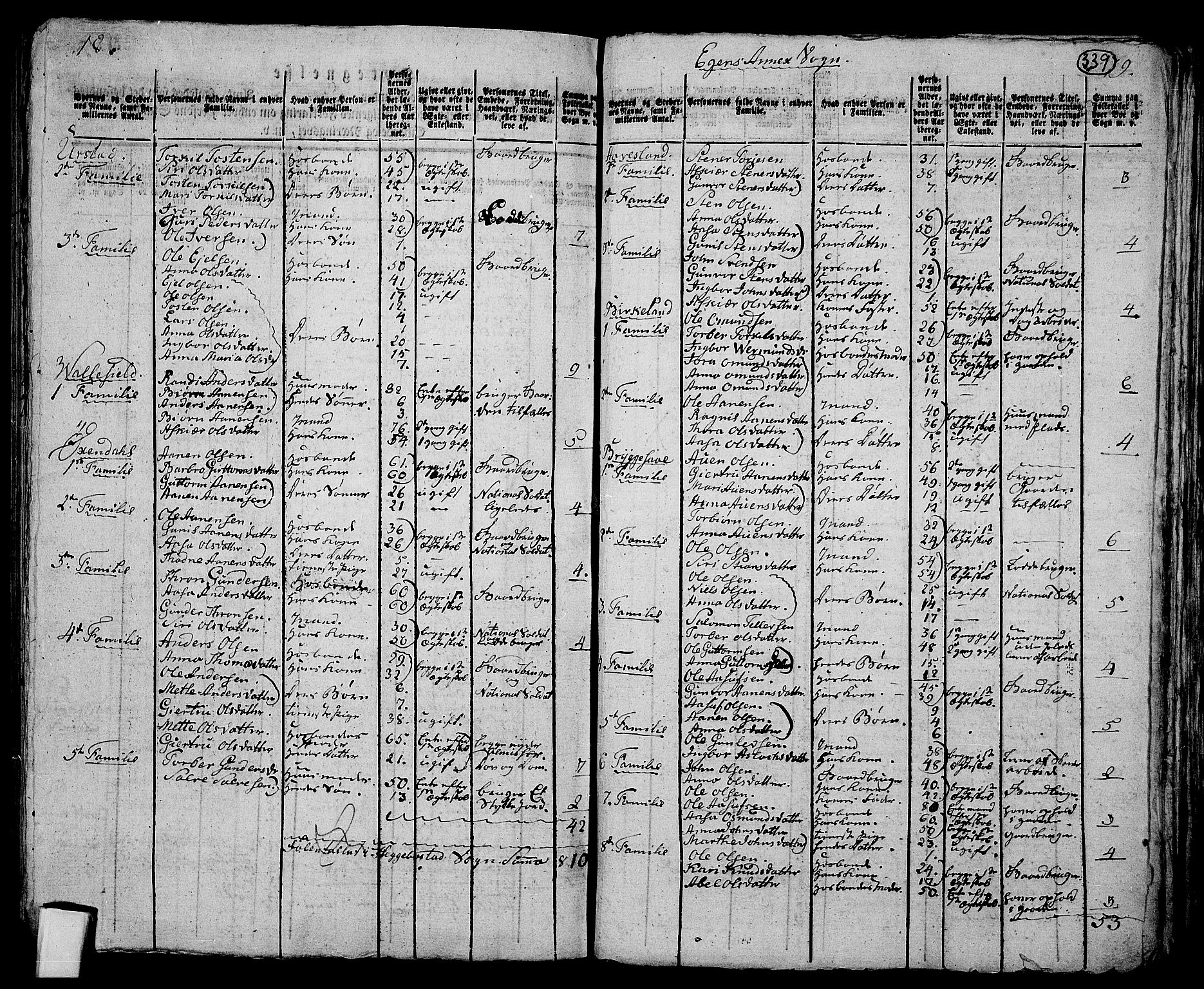 RA, 1801 census for 1034P Øvre Kvinesdal, 1801, p. 338b-339a