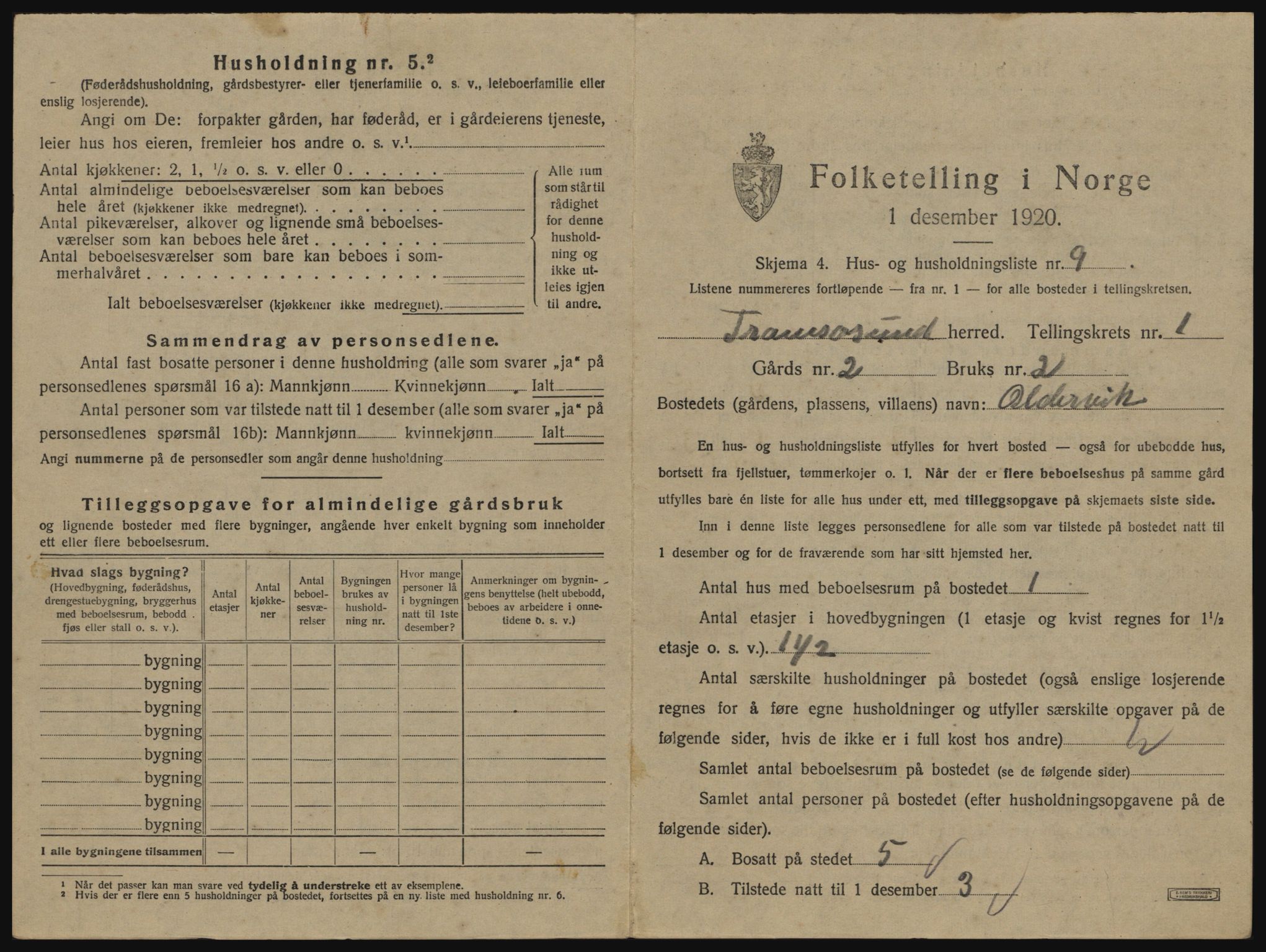 SATØ, 1920 census for Tromsøysund, 1920, p. 120