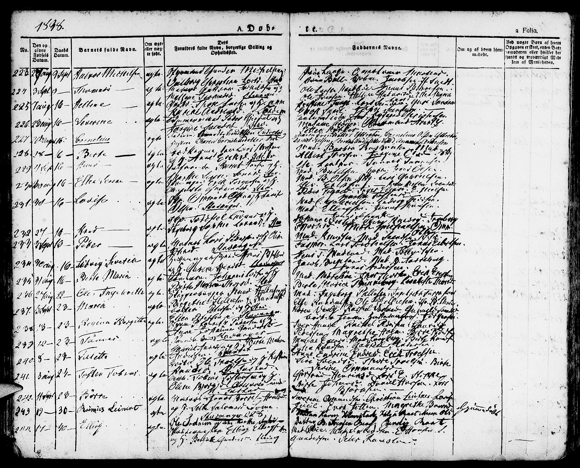 Domkirken sokneprestkontor, AV/SAST-A-101812/001/30/30BA/L0011: Parish register (official) no. A 11, 1832-1856