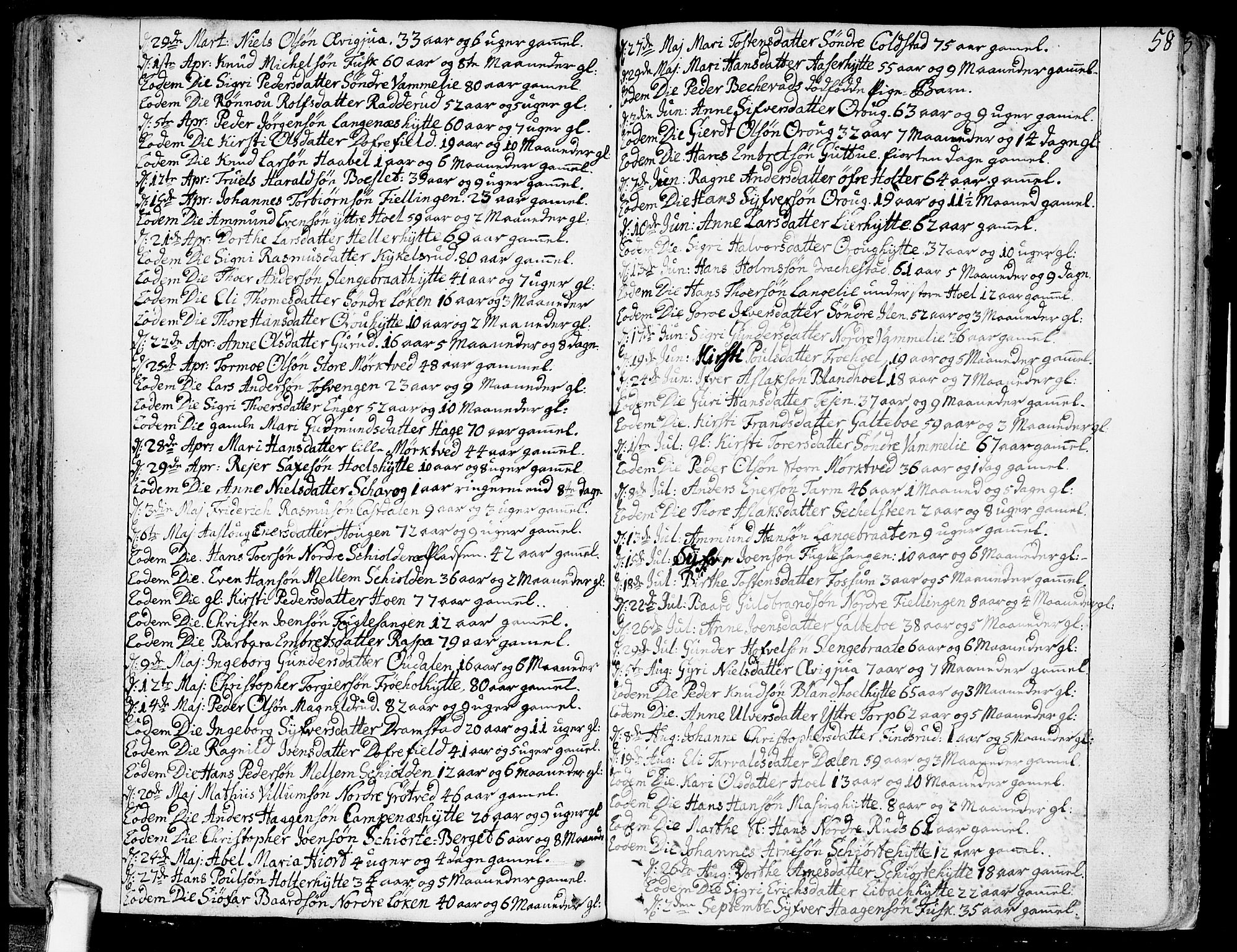 Askim prestekontor Kirkebøker, SAO/A-10900/F/Fa/L0001: Parish register (official) no. 1, 1733-1757, p. 58