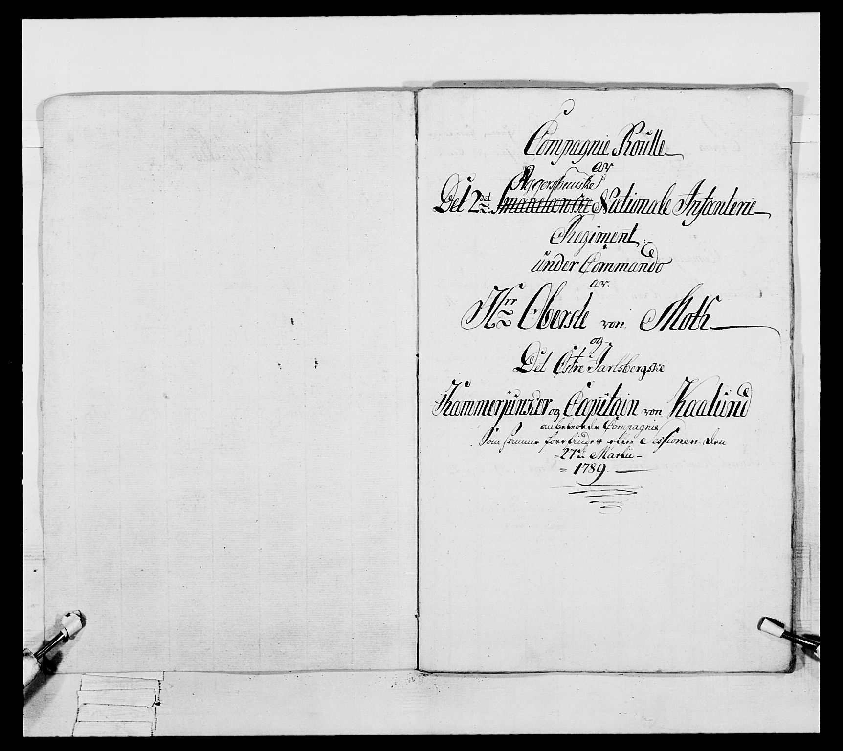 Generalitets- og kommissariatskollegiet, Det kongelige norske kommissariatskollegium, AV/RA-EA-5420/E/Eh/L0046: 2. Akershusiske nasjonale infanteriregiment, 1789, p. 247