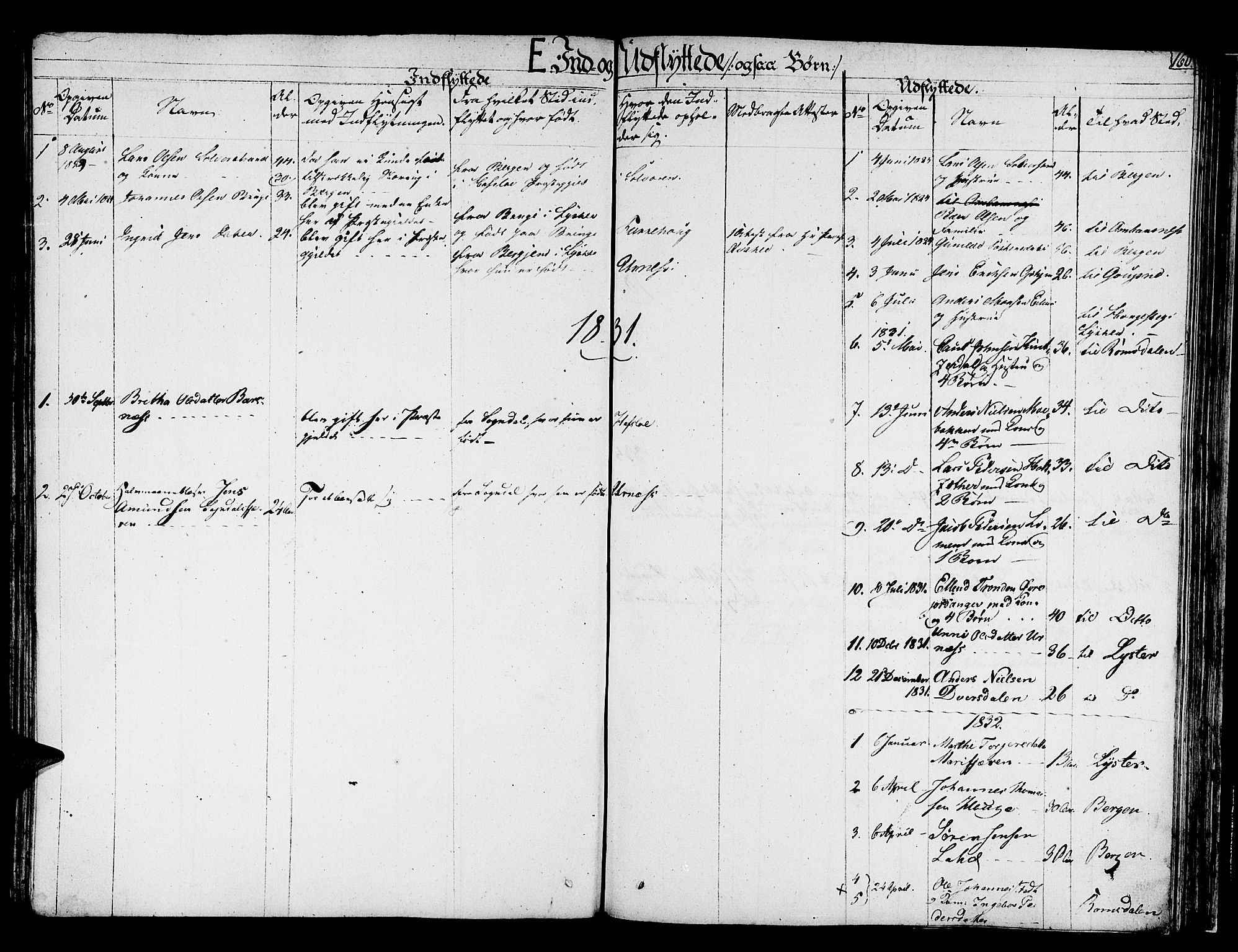 Hafslo sokneprestembete, SAB/A-80301/H/Haa/Haaa/L0004: Parish register (official) no. A 4, 1821-1834, p. 160