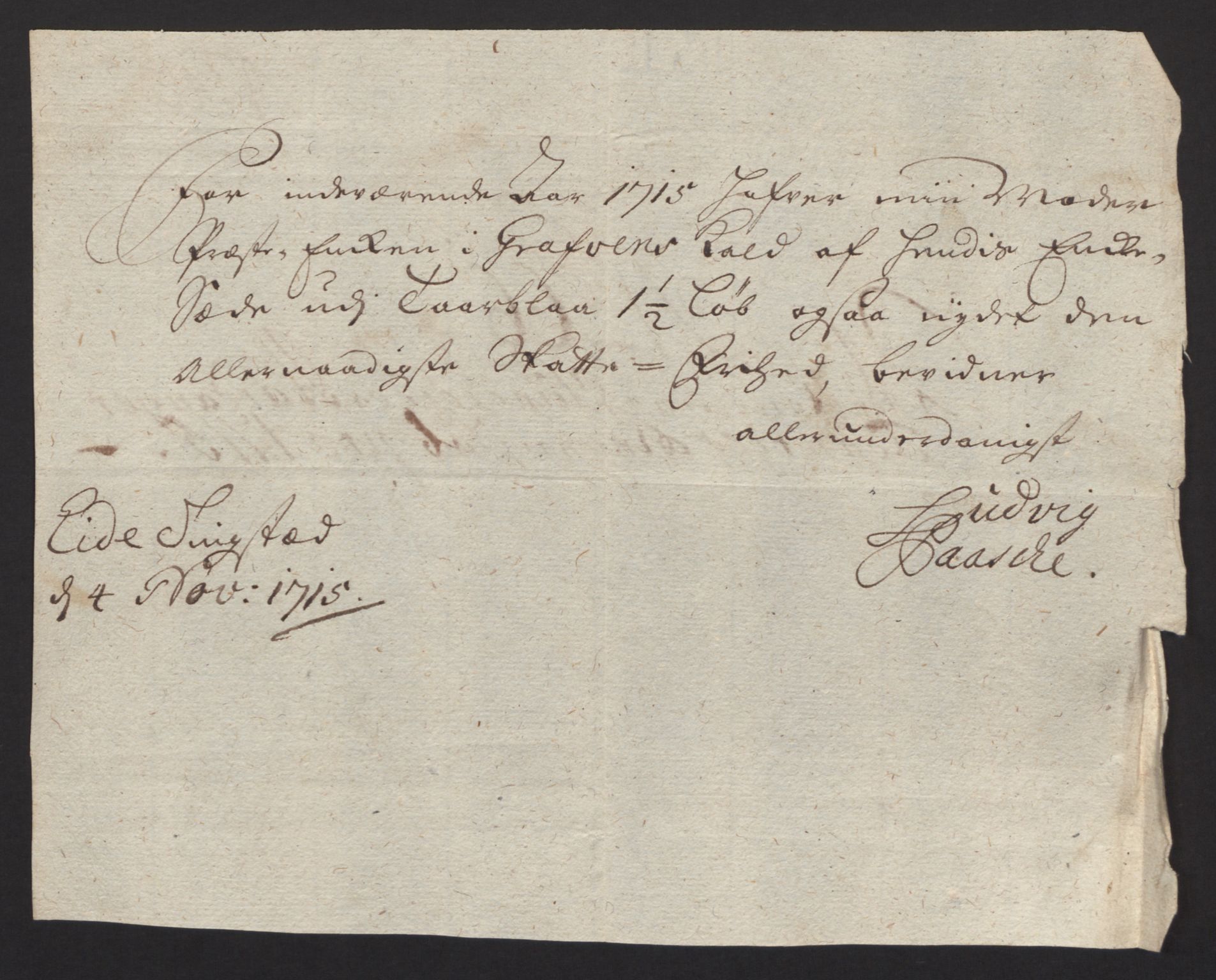 Rentekammeret inntil 1814, Reviderte regnskaper, Fogderegnskap, AV/RA-EA-4092/R48/L2991: Fogderegnskap Sunnhordland og Hardanger, 1715, p. 417