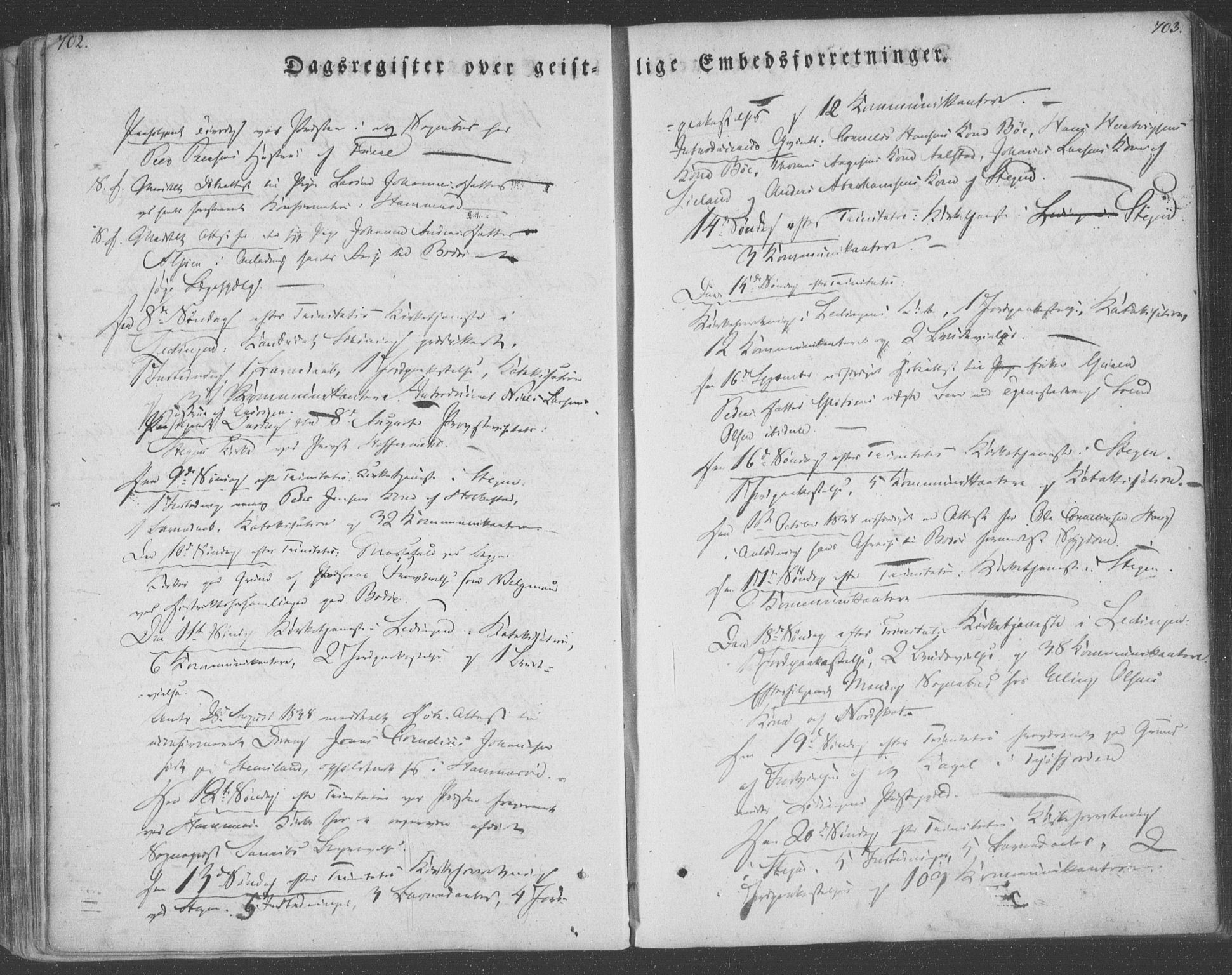 Ministerialprotokoller, klokkerbøker og fødselsregistre - Nordland, AV/SAT-A-1459/855/L0799: Parish register (official) no. 855A07, 1834-1852, p. 702-703