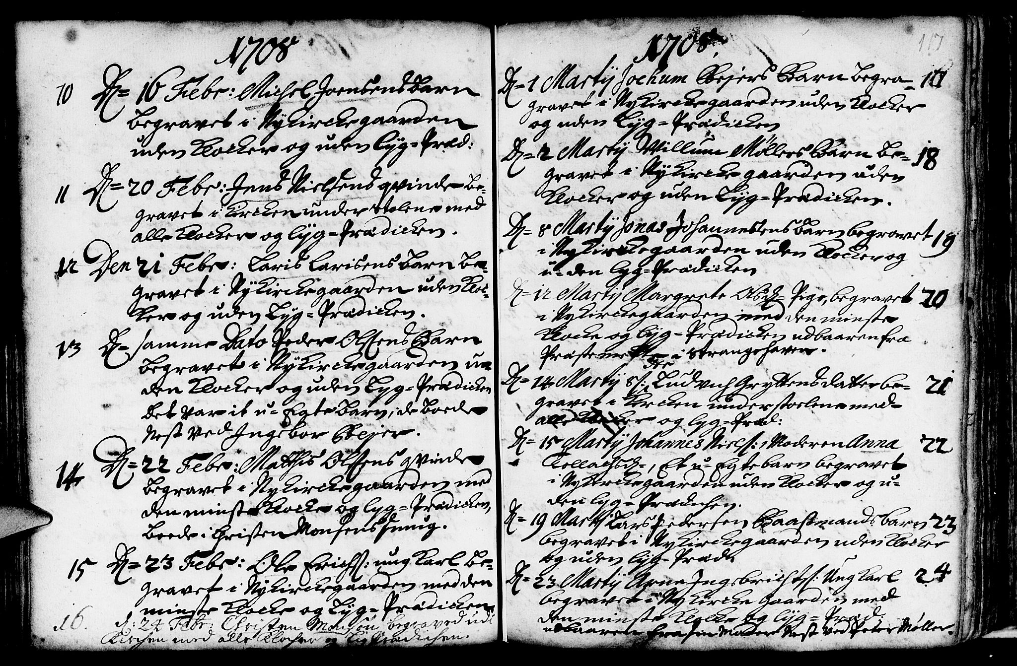 Nykirken Sokneprestembete, SAB/A-77101/H/Haa/L0009: Parish register (official) no. A 9, 1689-1759, p. 117