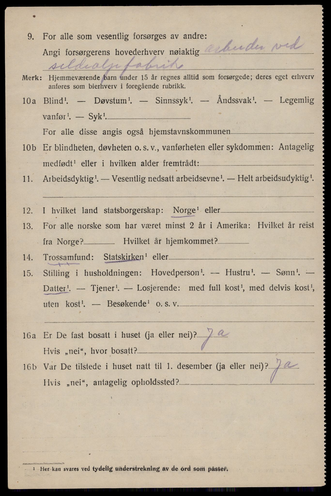 SAST, 1920 census for Hetland, 1920, p. 24710