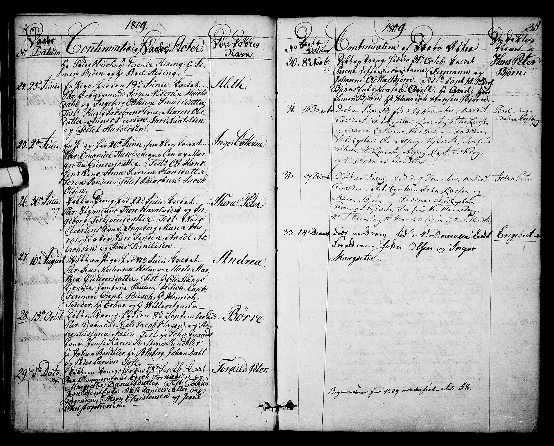 Kragerø kirkebøker, SAKO/A-278/F/Fa/L0003: Parish register (official) no. 3, 1802-1813, p. 35