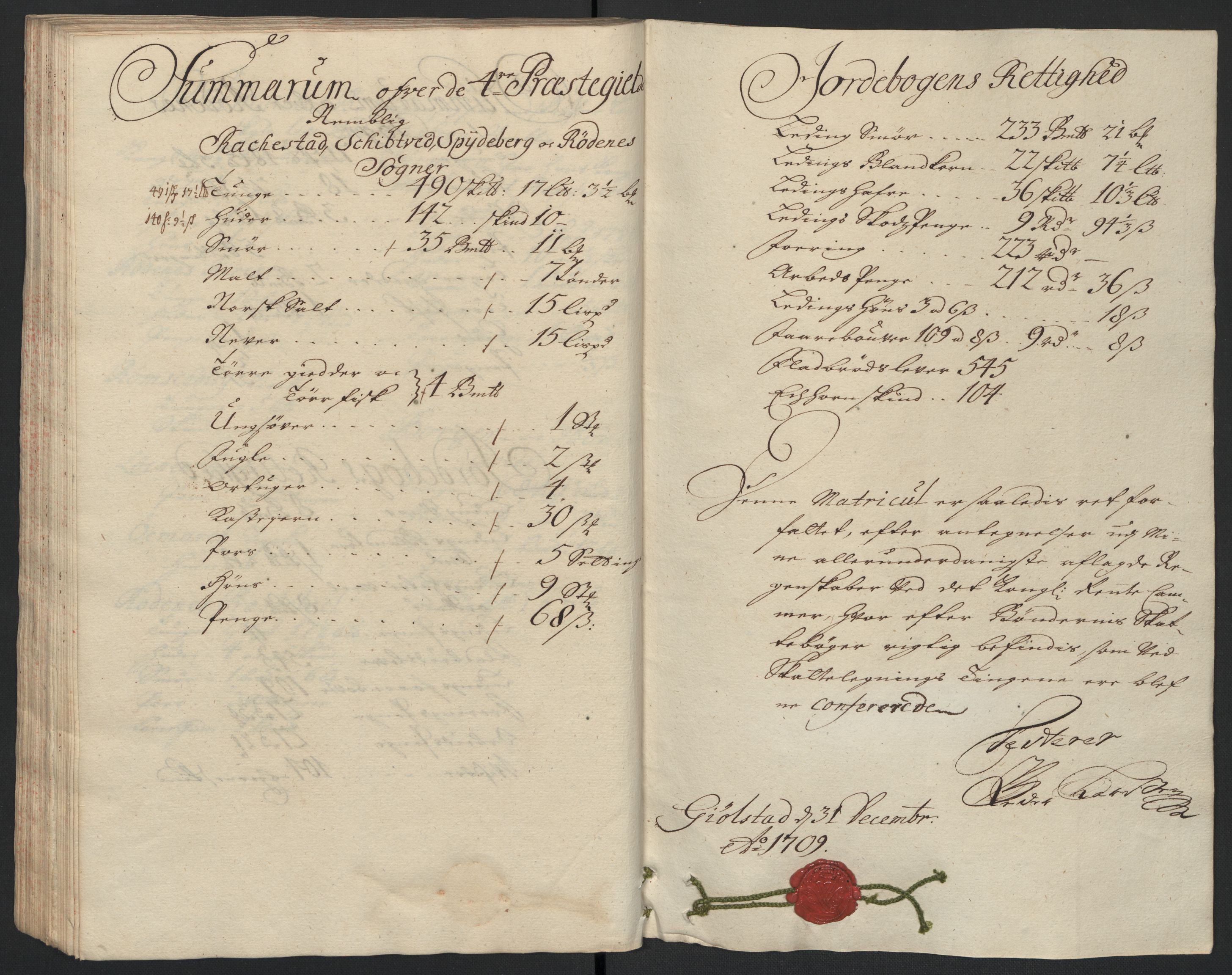 Rentekammeret inntil 1814, Reviderte regnskaper, Fogderegnskap, RA/EA-4092/R07/L0301: Fogderegnskap Rakkestad, Heggen og Frøland, 1709, p. 107