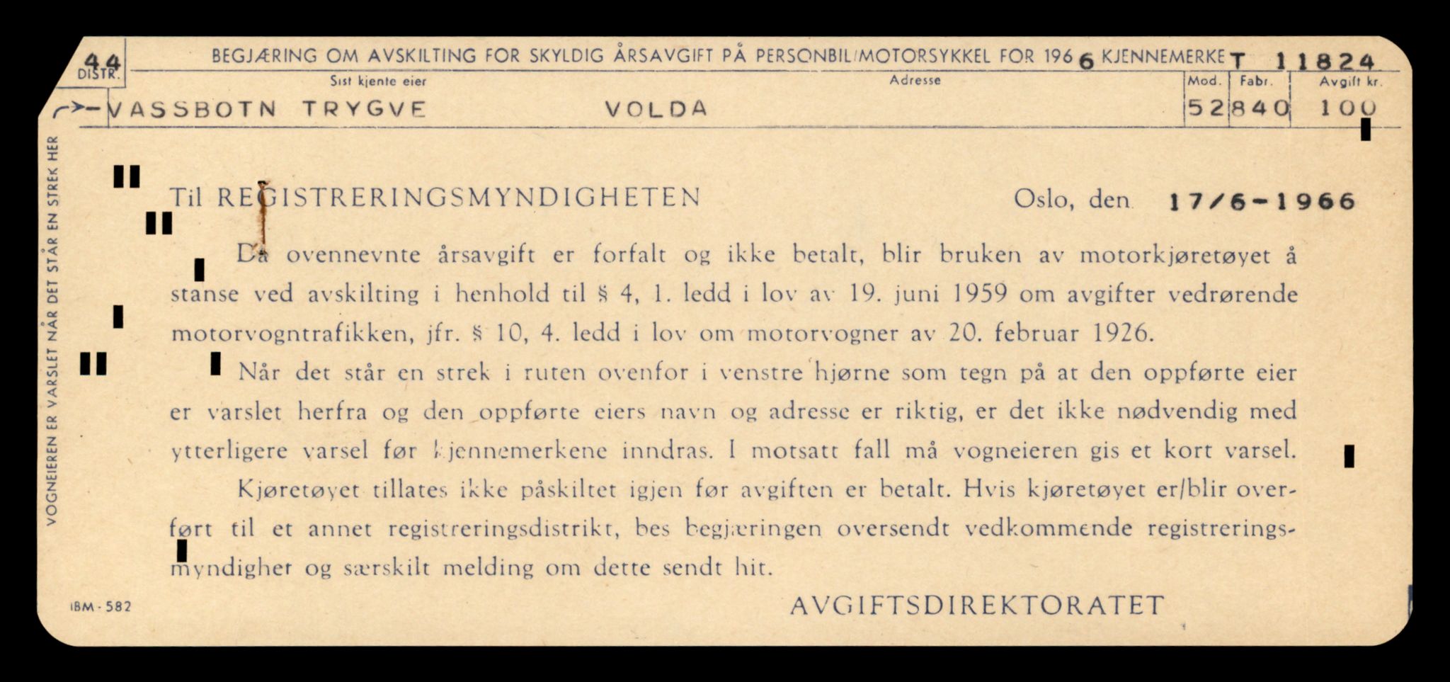 Møre og Romsdal vegkontor - Ålesund trafikkstasjon, AV/SAT-A-4099/F/Fe/L0031: Registreringskort for kjøretøy T 11800 - T 11996, 1927-1998, p. 471