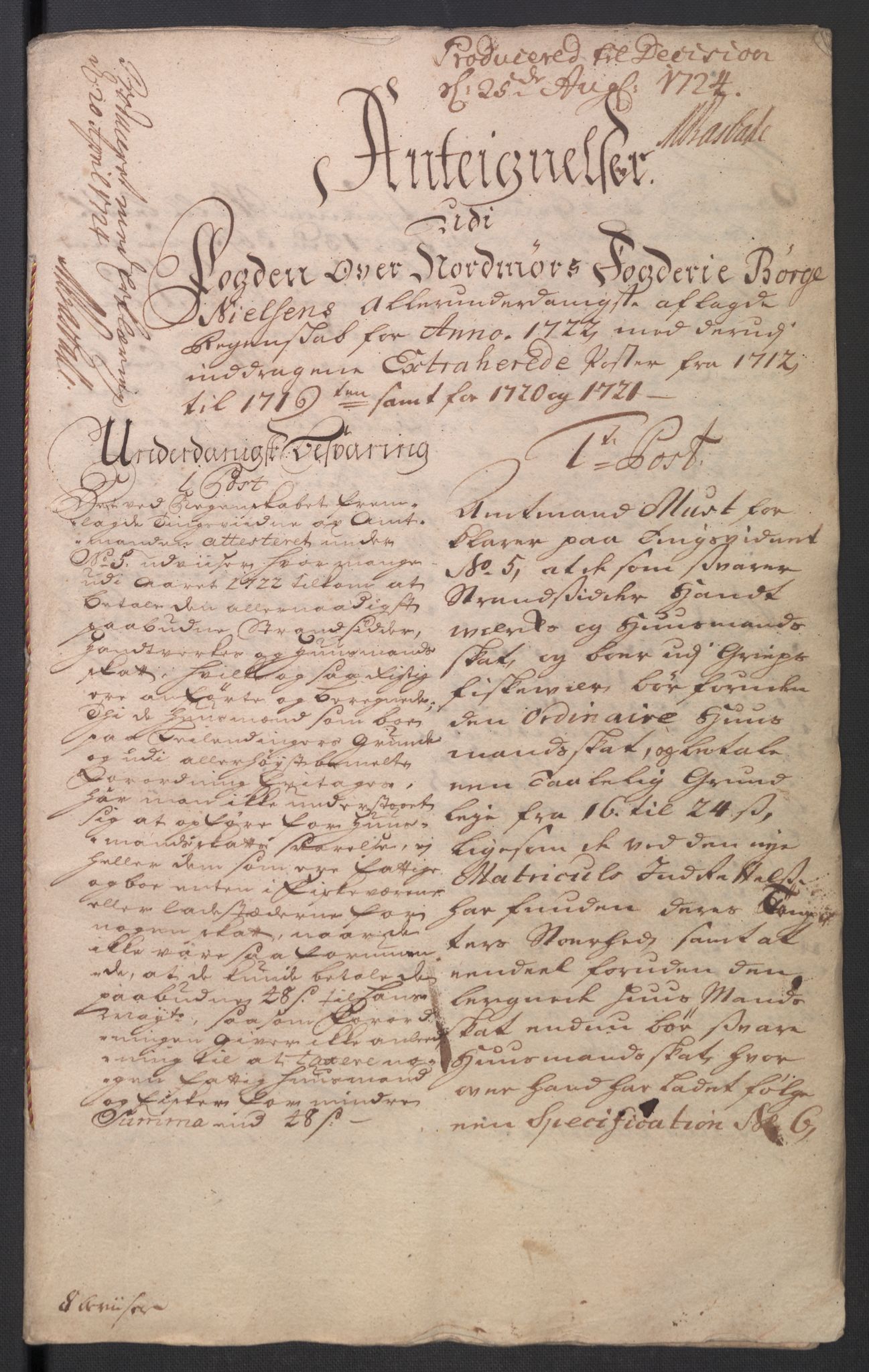 Rentekammeret inntil 1814, Reviderte regnskaper, Fogderegnskap, AV/RA-EA-4092/R56/L3755: Fogderegnskap Nordmøre, 1722, p. 364