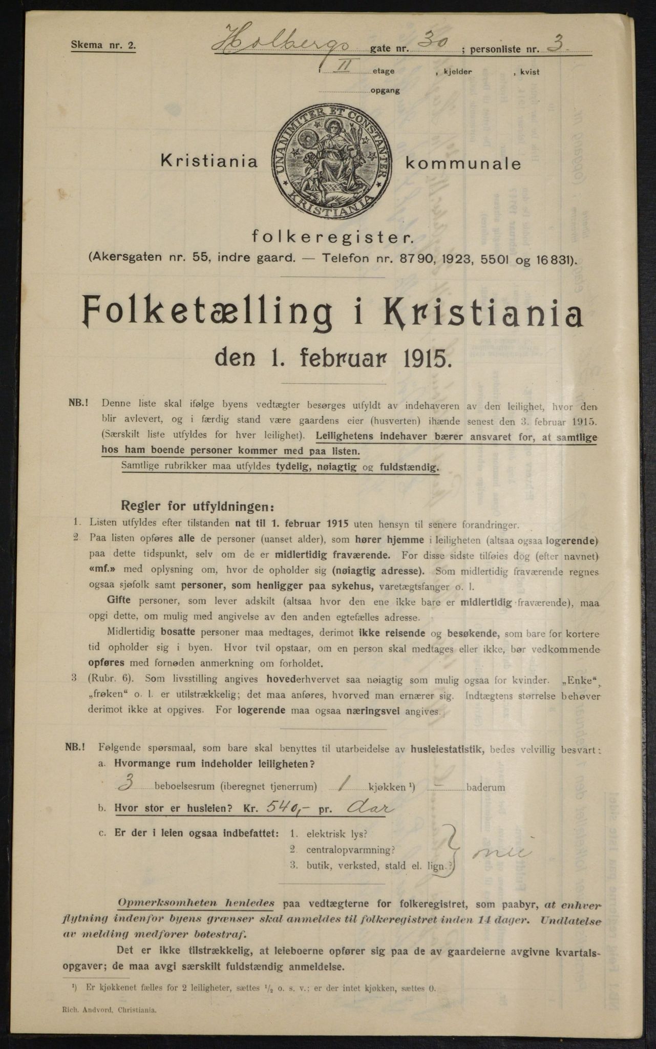 OBA, Municipal Census 1915 for Kristiania, 1915, p. 40127