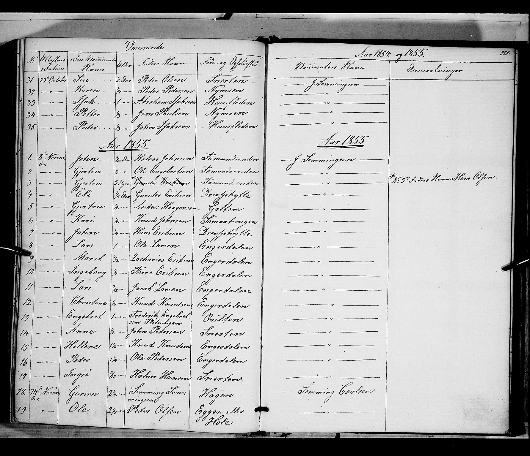 Rendalen prestekontor, SAH/PREST-054/H/Ha/Haa/L0005: Parish register (official) no. 5, 1853-1866, p. 328