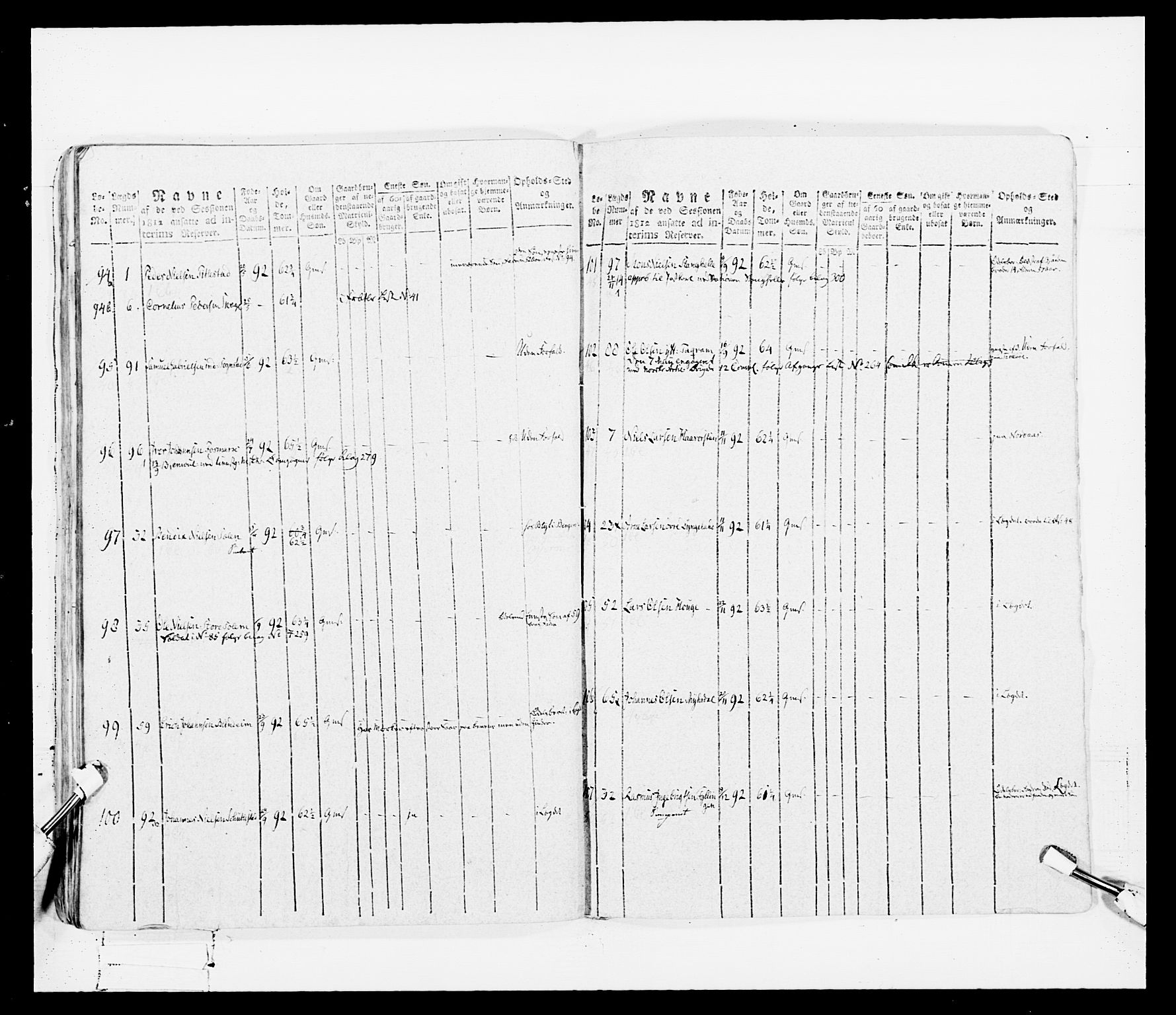 Generalitets- og kommissariatskollegiet, Det kongelige norske kommissariatskollegium, AV/RA-EA-5420/E/Eh/L0099: Bergenhusiske nasjonale infanteriregiment, 1812, p. 427
