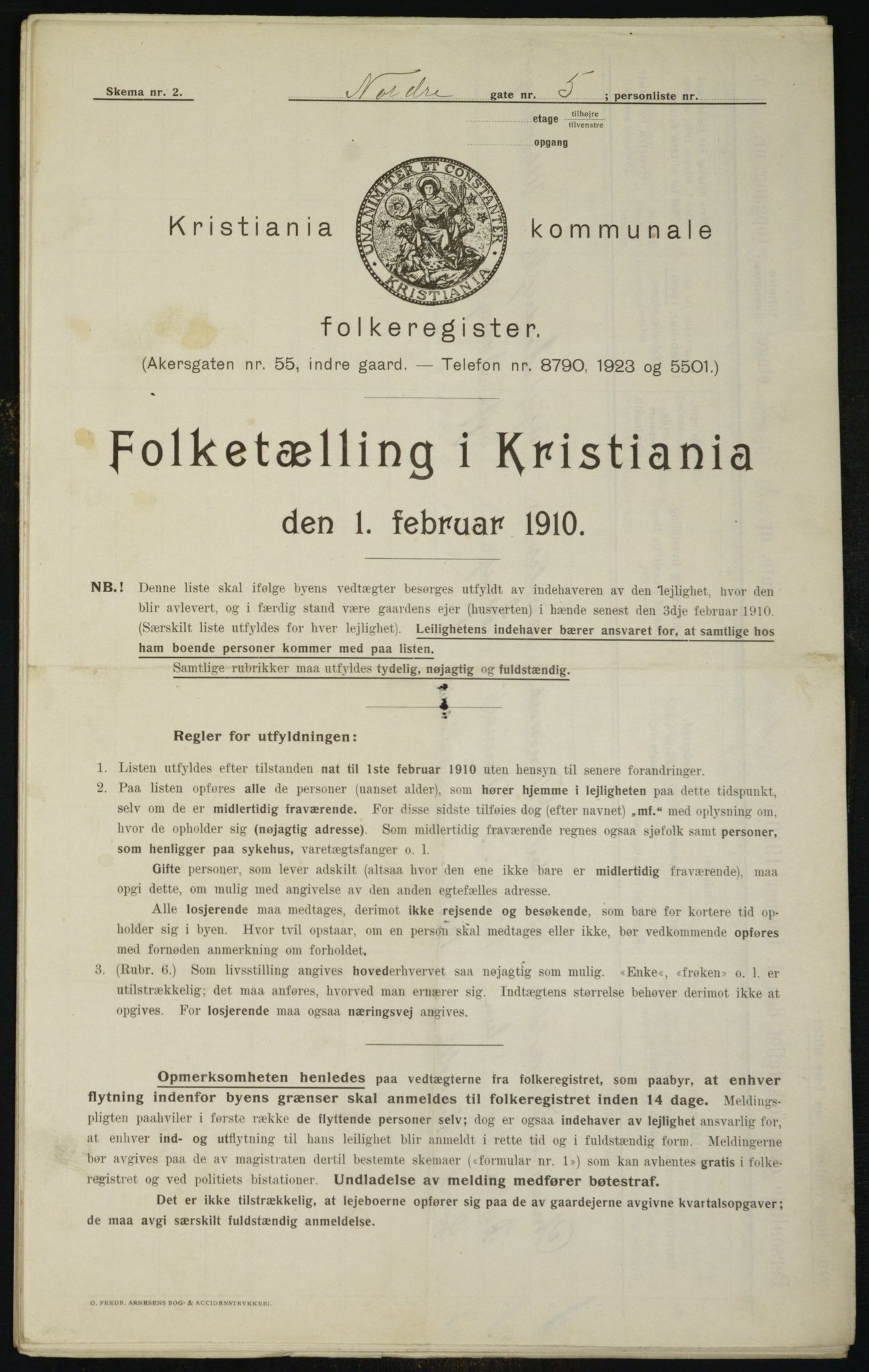 OBA, Municipal Census 1910 for Kristiania, 1910, p. 70973