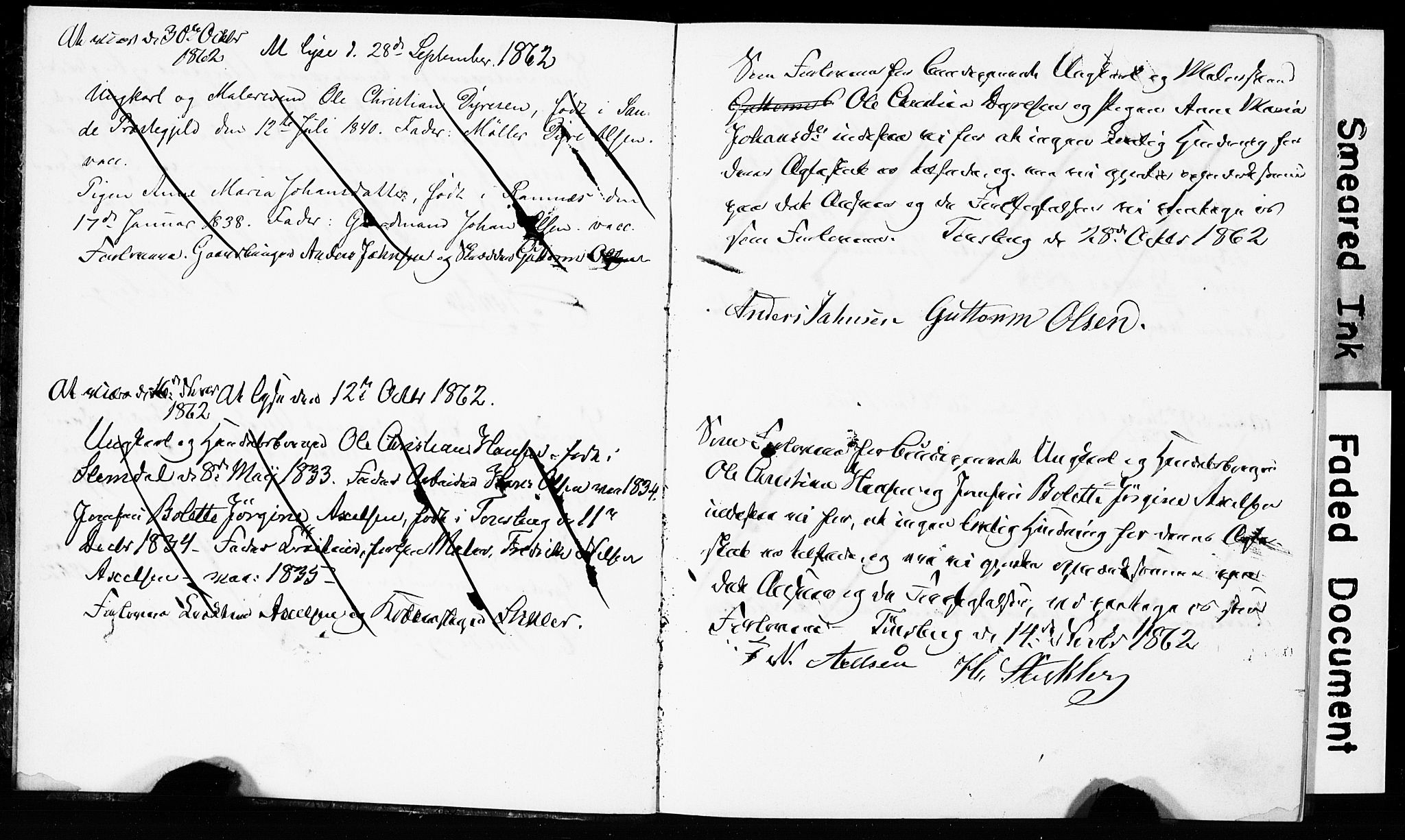 Tønsberg kirkebøker, SAKO/A-330/H/Ha/L0002: Banns register no. 2, 1862-1868