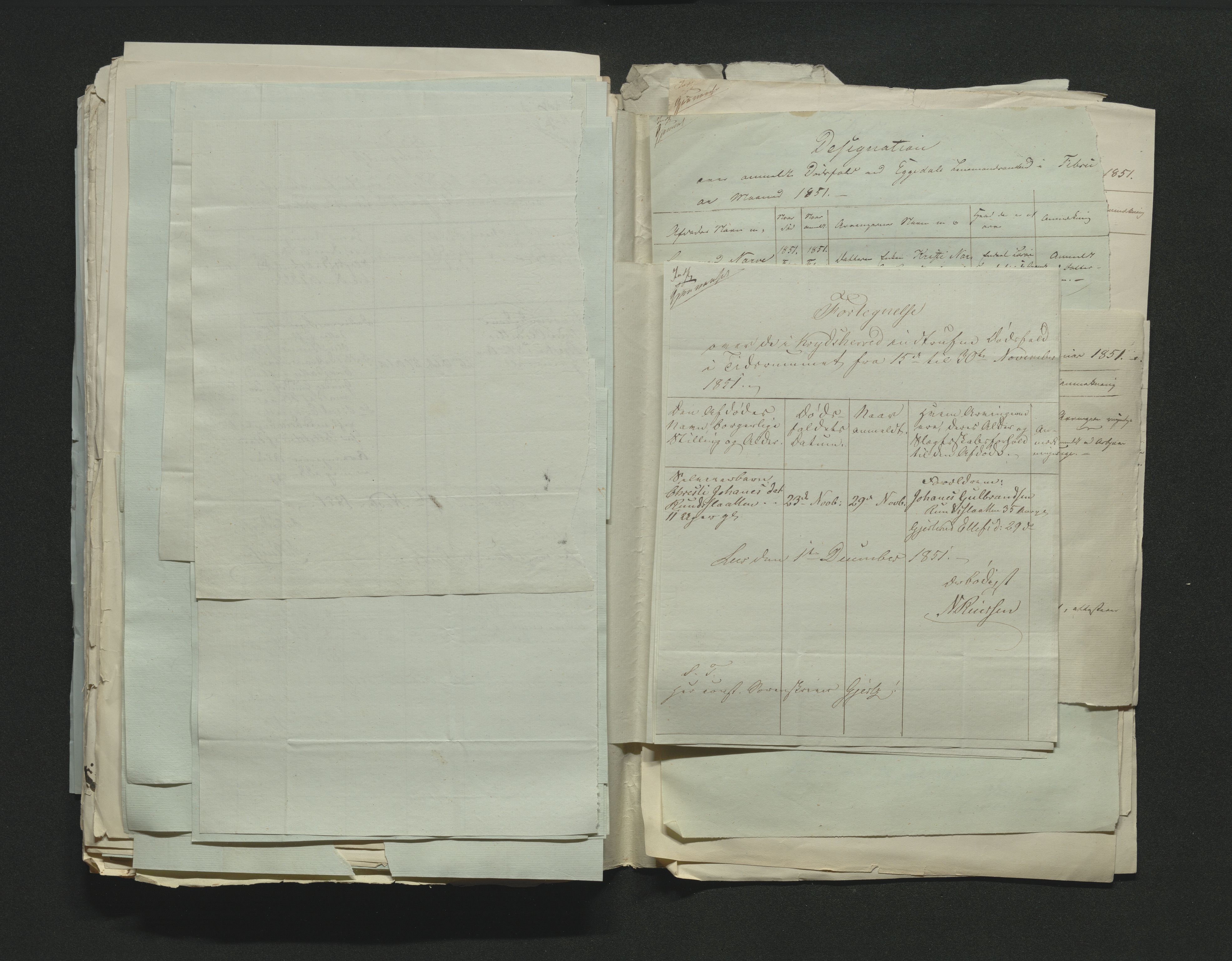 Eiker, Modum og Sigdal sorenskriveri, AV/SAKO-A-123/H/Ha/Hab/L0008: Dødsfallsmeldinger, 1850-1853