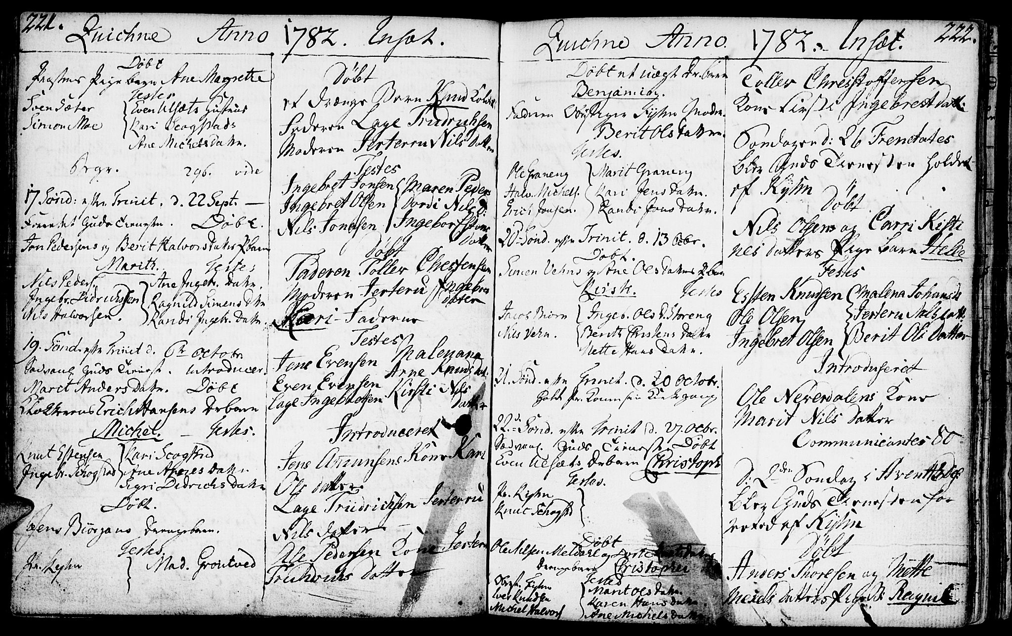 Kvikne prestekontor, SAH/PREST-064/H/Ha/Haa/L0002: Parish register (official) no. 2, 1764-1784, p. 221-222