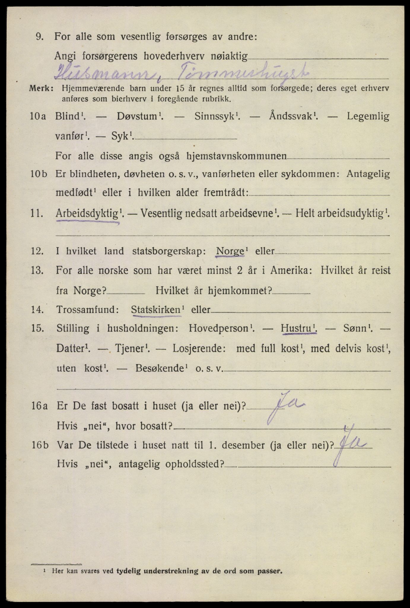 SAKO, 1920 census for Krødsherad, 1920, p. 2806