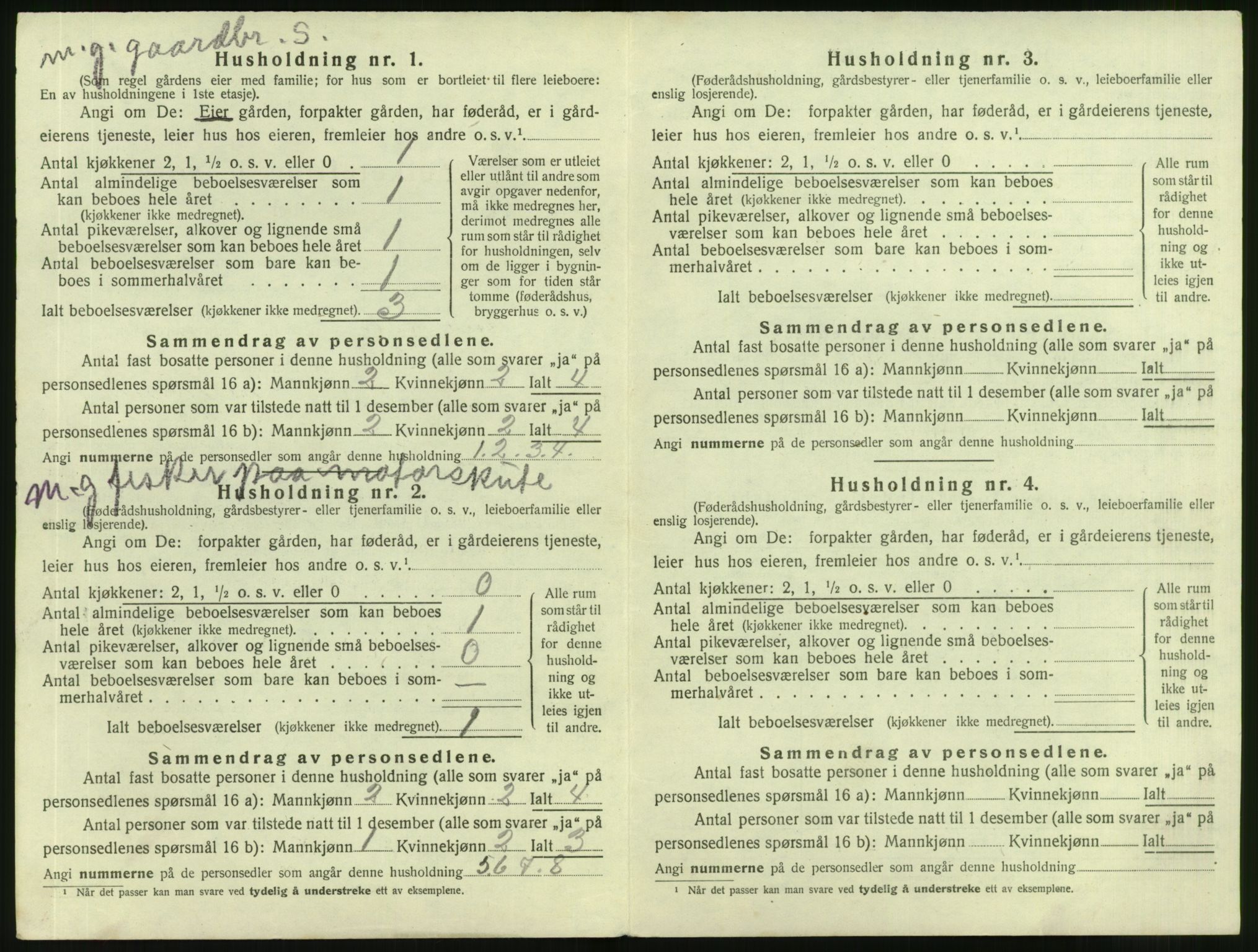 SAT, 1920 census for Vanylven, 1920, p. 390