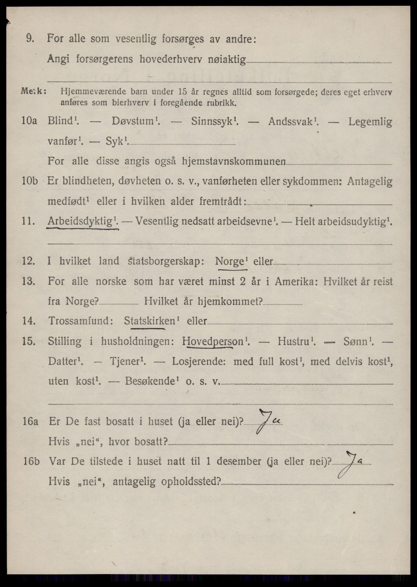 SAT, 1920 census for Vestnes, 1920, p. 1746