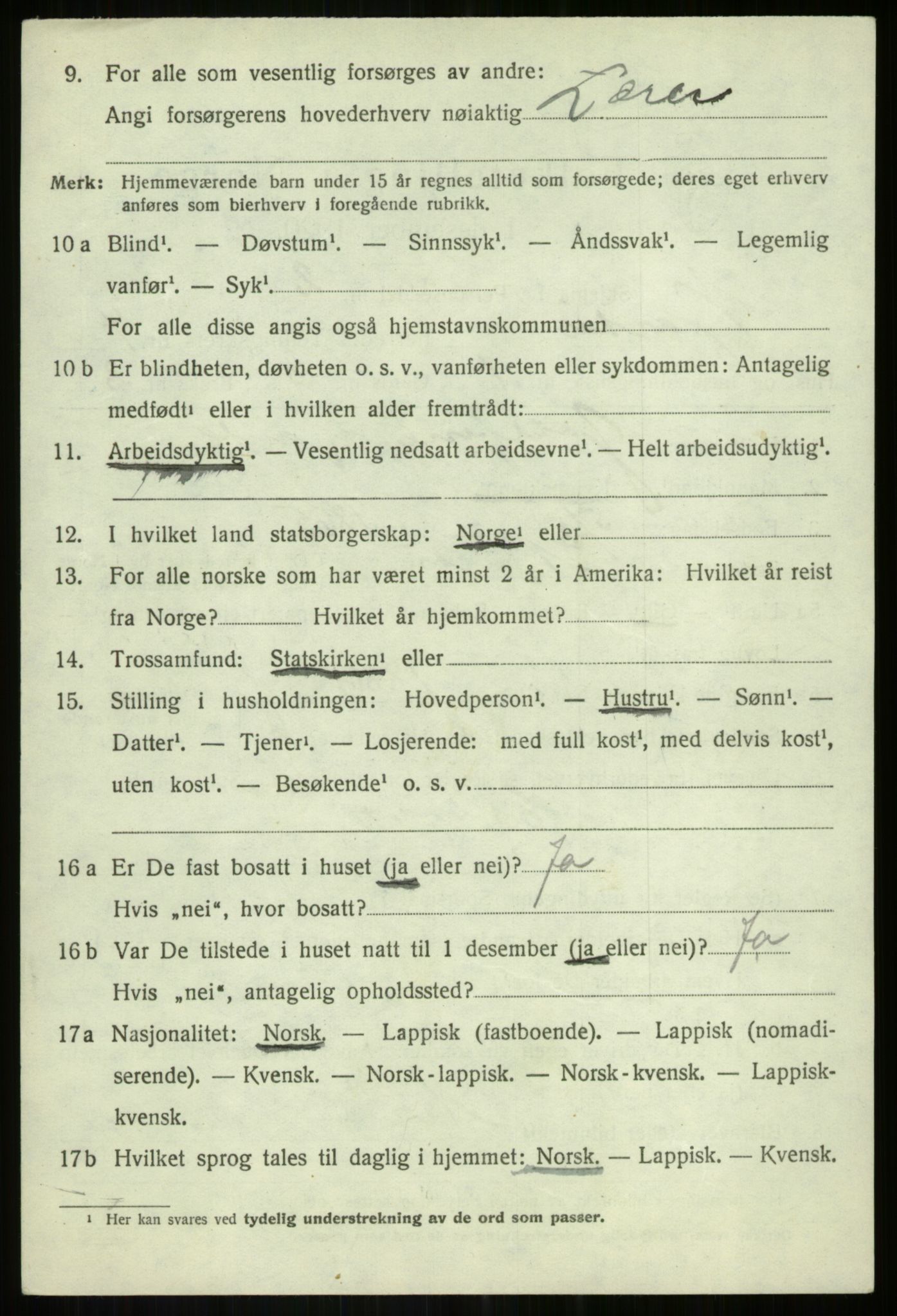 SATØ, 1920 census for Bardu, 1920, p. 1637