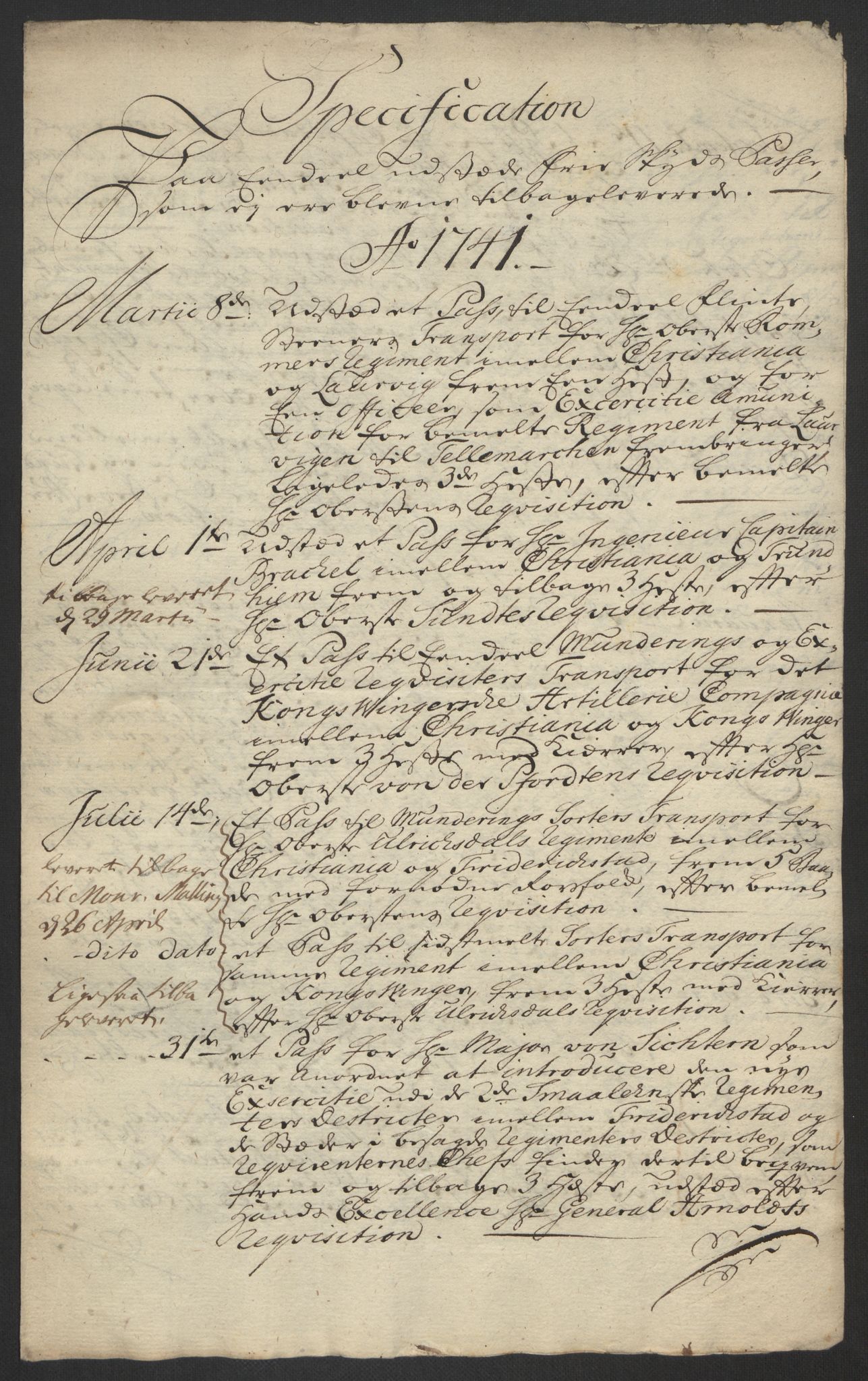 Kommanderende general (KG I) med Det norske krigsdirektorium, AV/RA-EA-5419/D/L0062: Stattholderens, stiftamtmenns og amtmenns brev, 1741-1745, p. 34