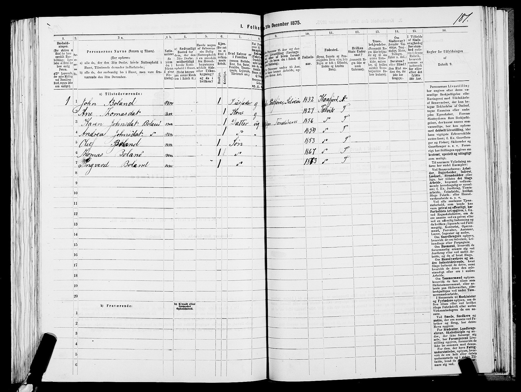 SATØ, 1875 census for 2013P Talvik, 1875, p. 1181