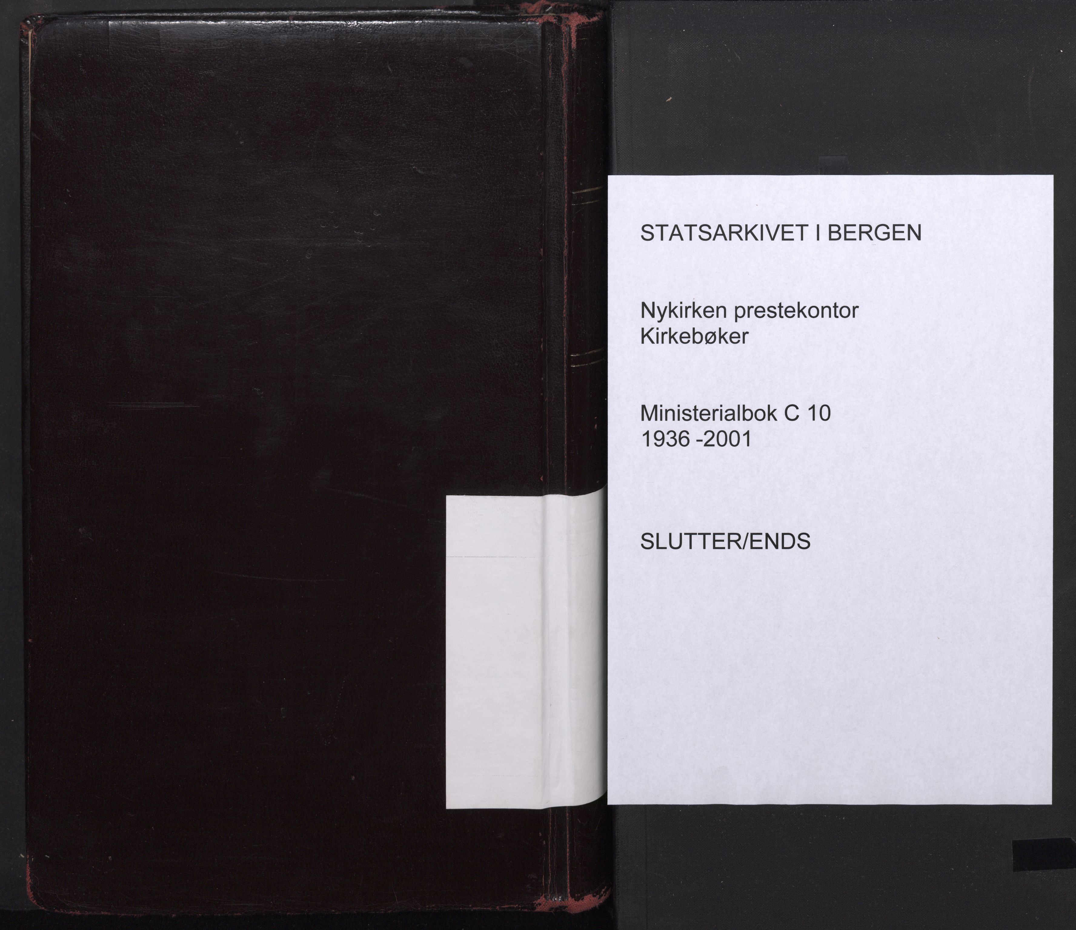 Nykirken Sokneprestembete, SAB/A-77101/H/Haa: Parish register (official) no. C 10, 1936-2001