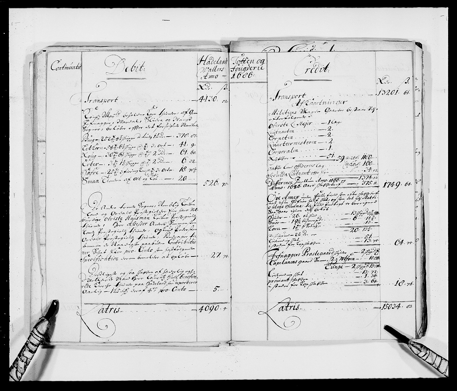 Rentekammeret inntil 1814, Reviderte regnskaper, Fogderegnskap, RA/EA-4092/R18/L1285: Fogderegnskap Hadeland, Toten og Valdres, 1686, p. 3