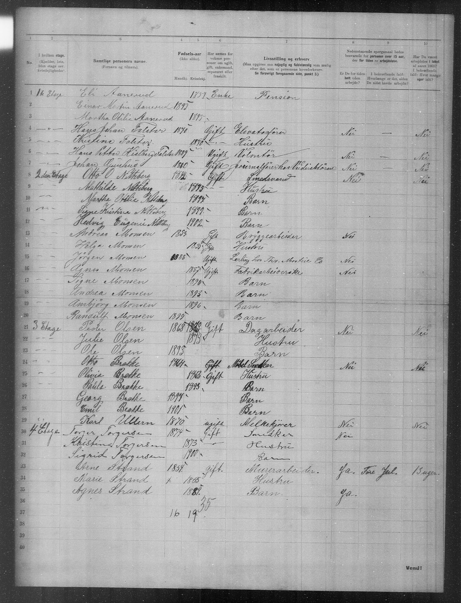 OBA, Municipal Census 1903 for Kristiania, 1903, p. 16120