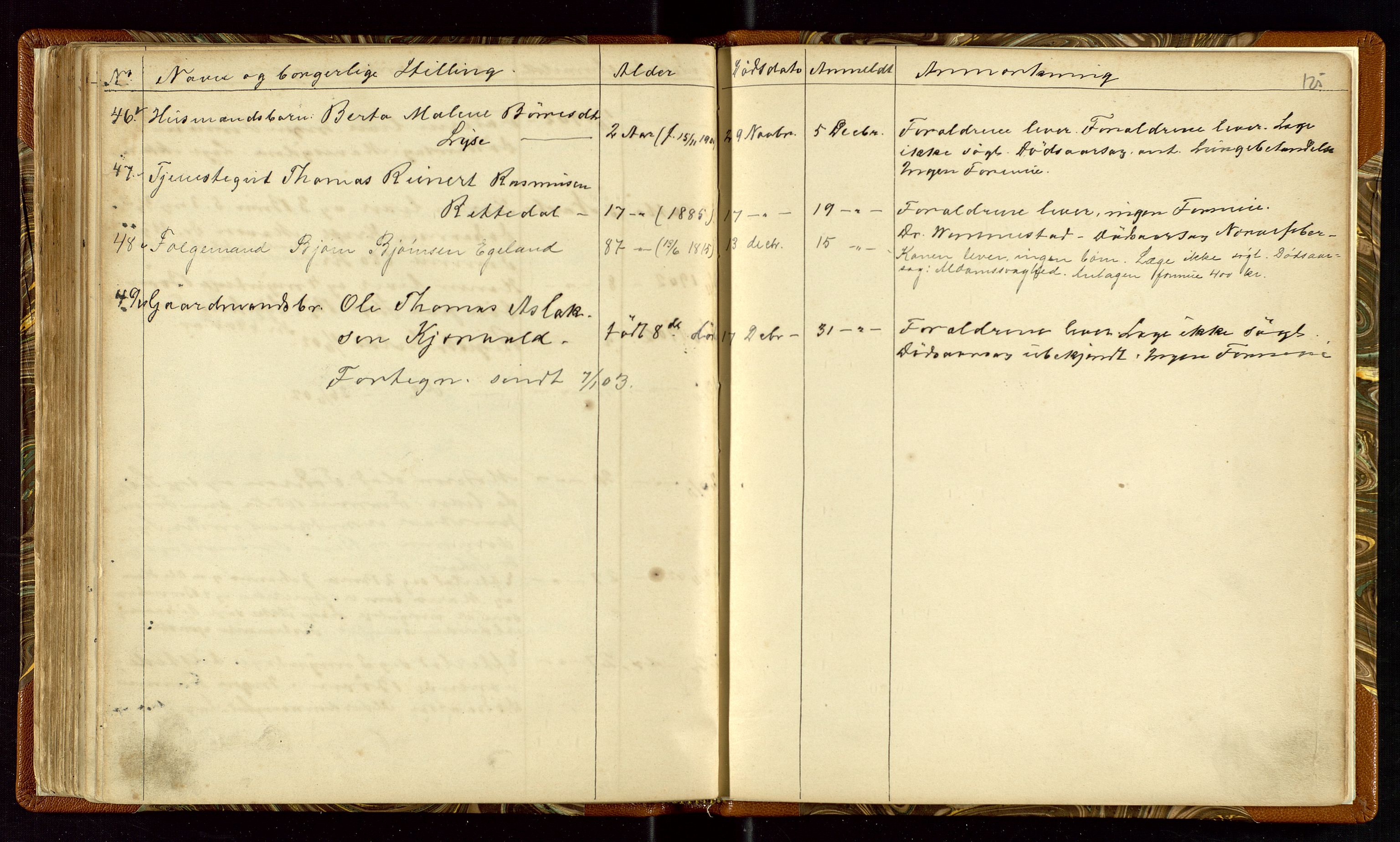 Høle og Forsand lensmannskontor, AV/SAST-A-100127/Gga/L0001: "Fortegnelse over Afdøde i Høle Thinglag fra 1ste Juli 1875 til ", 1875-1902, p. 125