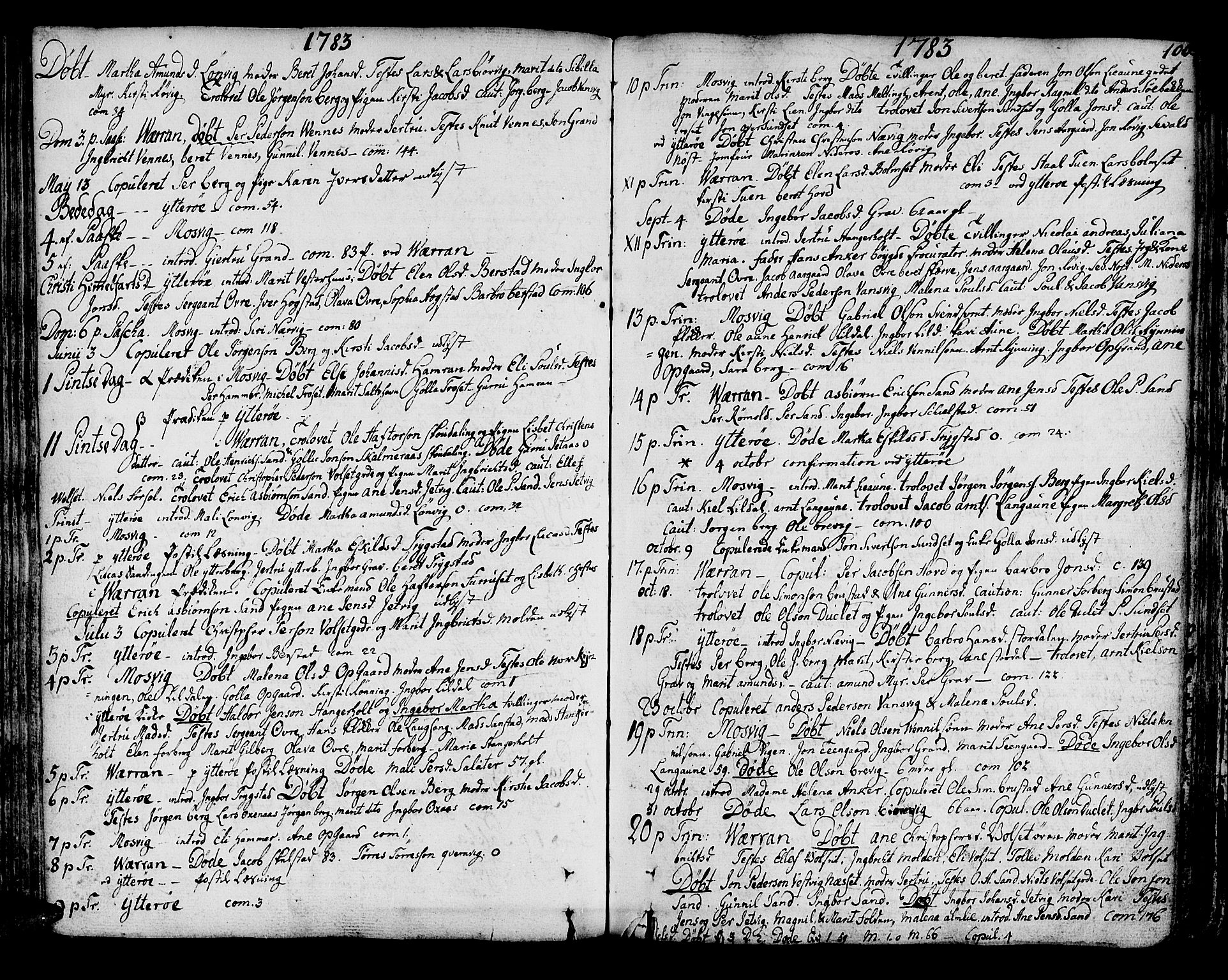 Ministerialprotokoller, klokkerbøker og fødselsregistre - Nord-Trøndelag, SAT/A-1458/722/L0216: Parish register (official) no. 722A03, 1756-1816, p. 100