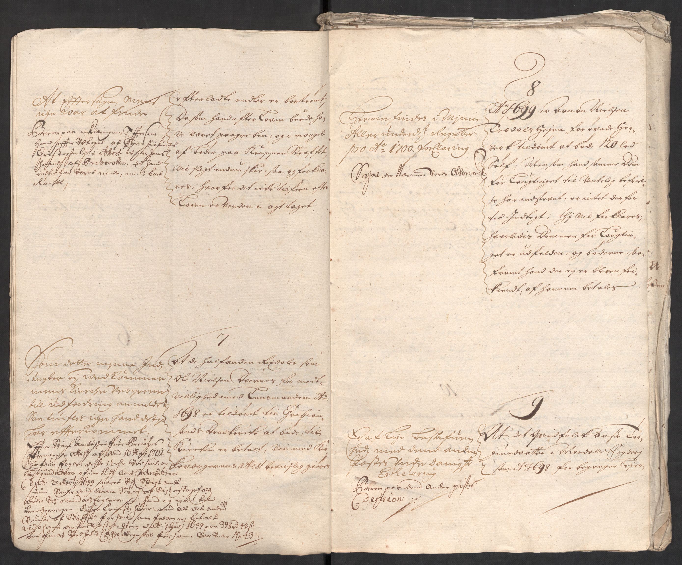 Rentekammeret inntil 1814, Reviderte regnskaper, Fogderegnskap, RA/EA-4092/R43/L2547: Fogderegnskap Lista og Mandal, 1698-1699, p. 333