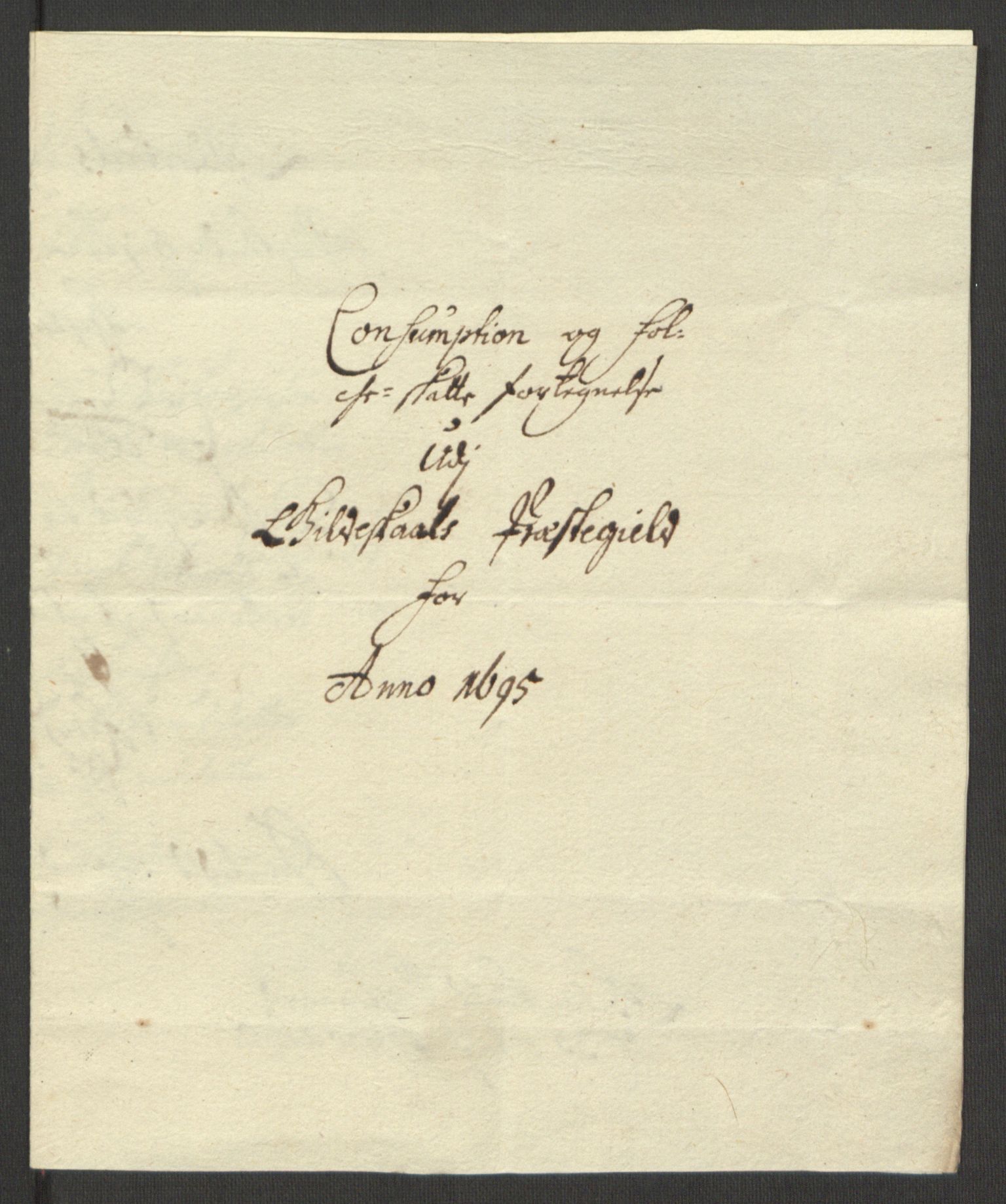 Rentekammeret inntil 1814, Reviderte regnskaper, Fogderegnskap, AV/RA-EA-4092/R66/L4578: Fogderegnskap Salten, 1694-1696, p. 161