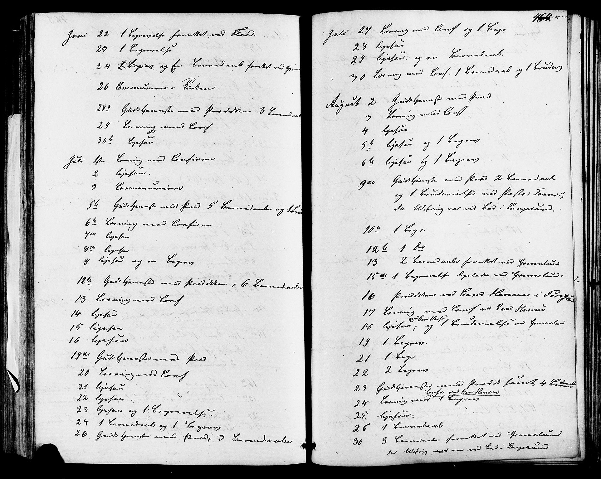 Skien kirkebøker, SAKO/A-302/F/Fa/L0007: Parish register (official) no. 7, 1856-1865, p. 464